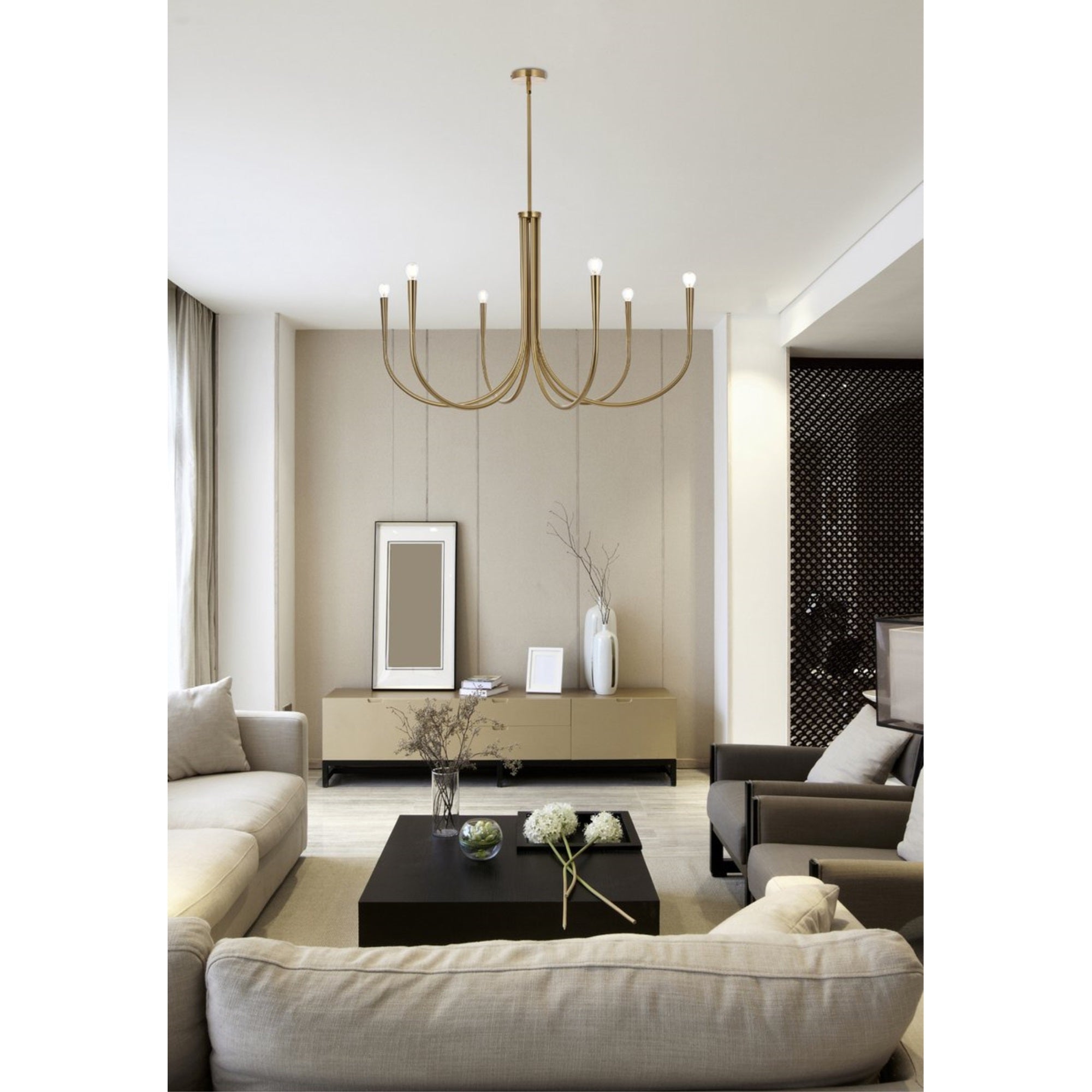 Layne 42 inch chandelier in Gold