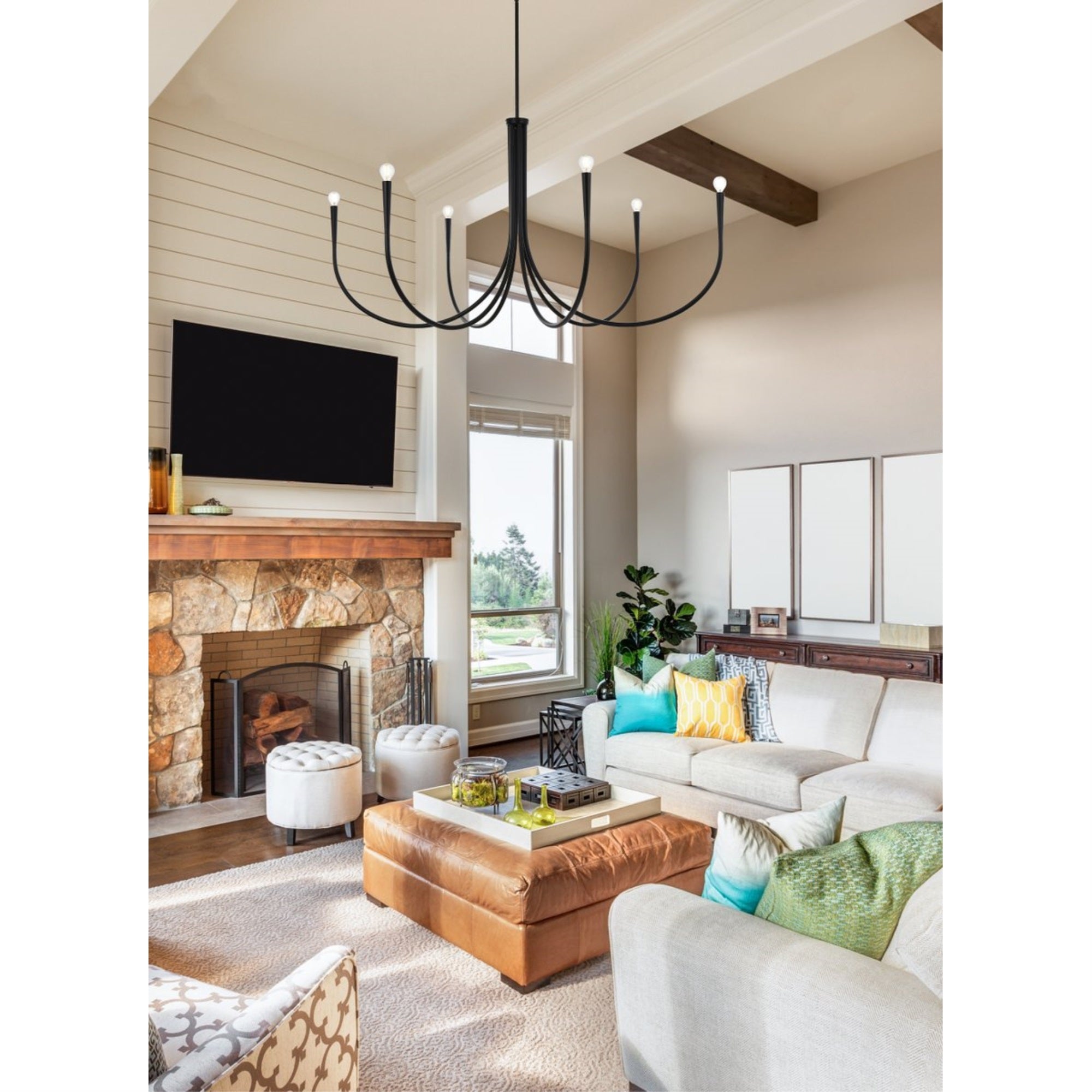 Layne 50 inch chandelier in Black