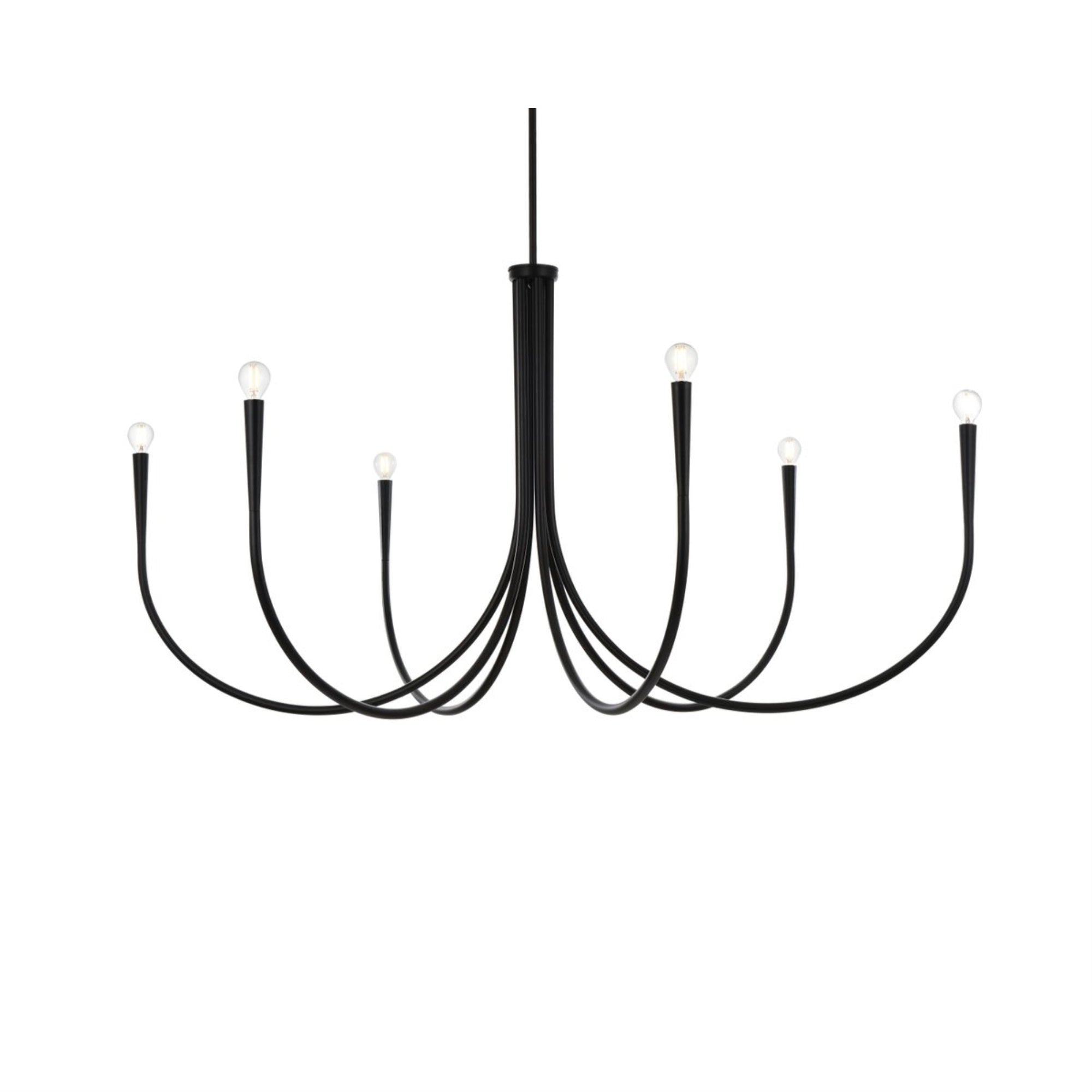 Layne 50 inch chandelier in Black