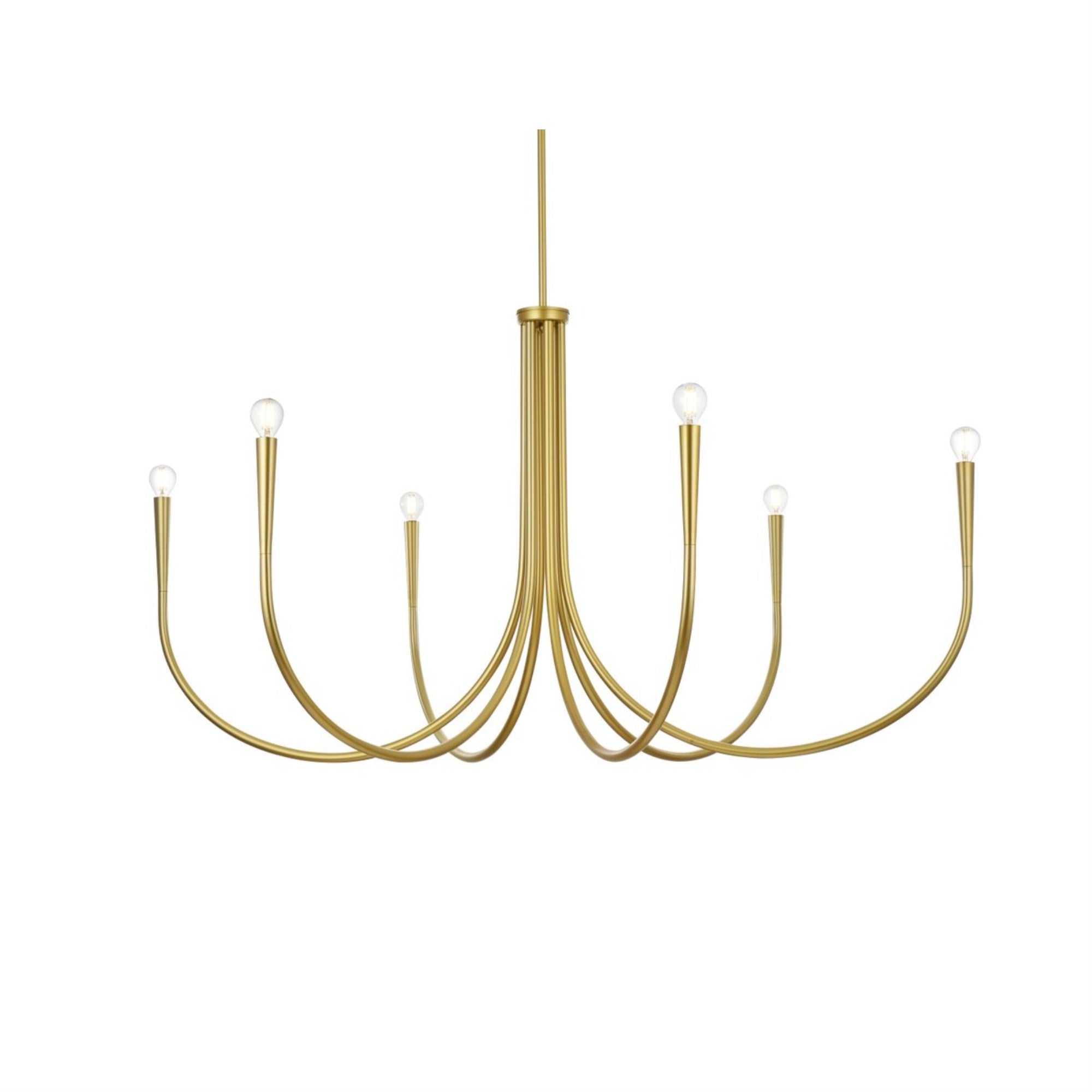 Layne 50 inch chandelier in Brass