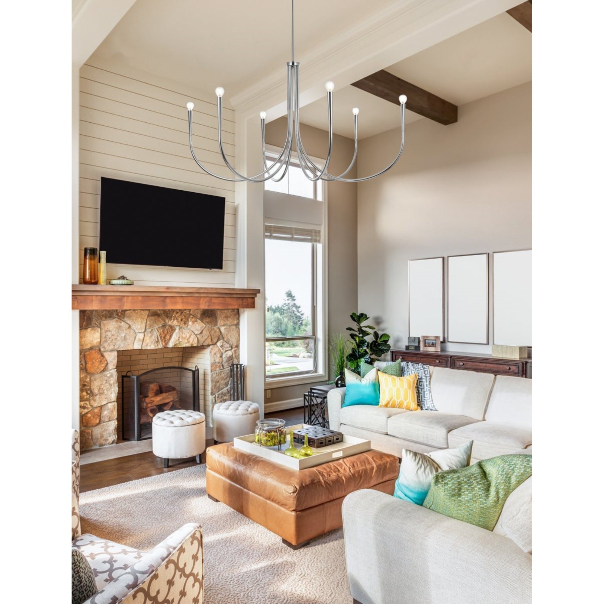 Layne 50 inch chandelier in Chrome