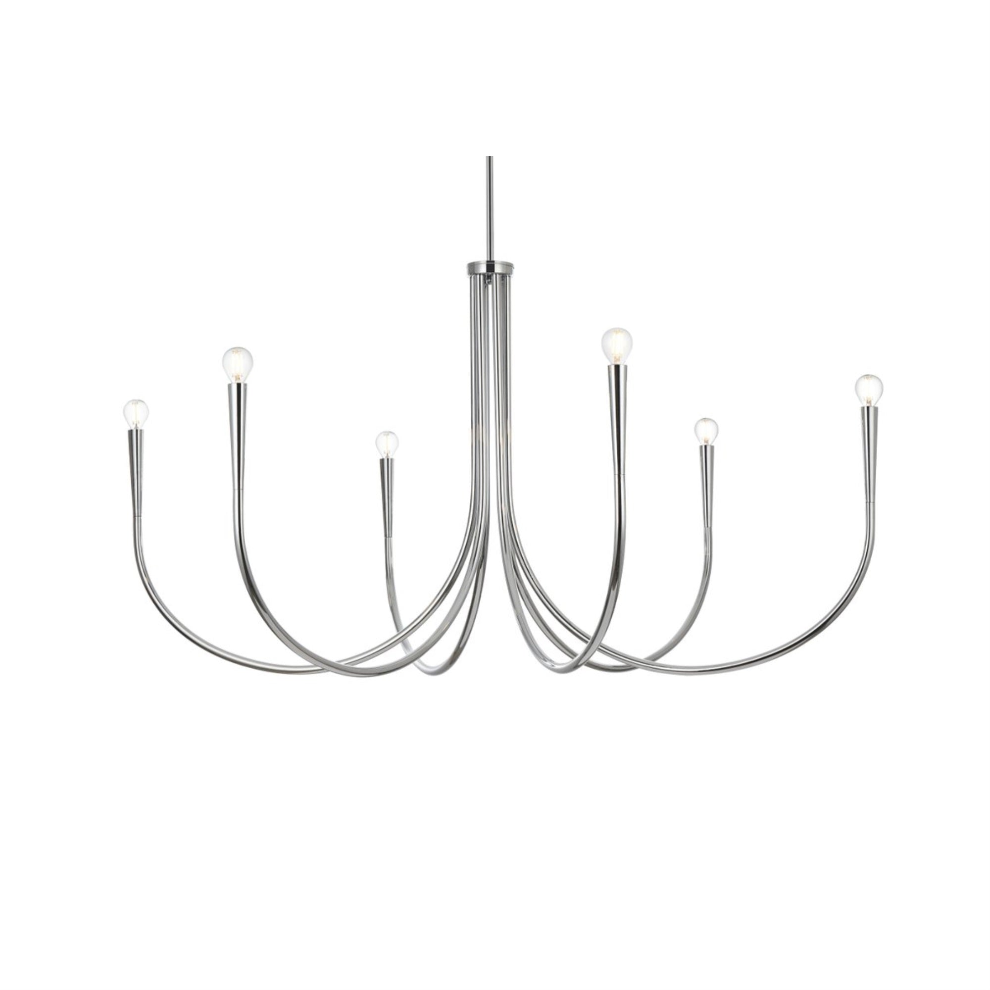 Layne 50 inch chandelier in Chrome