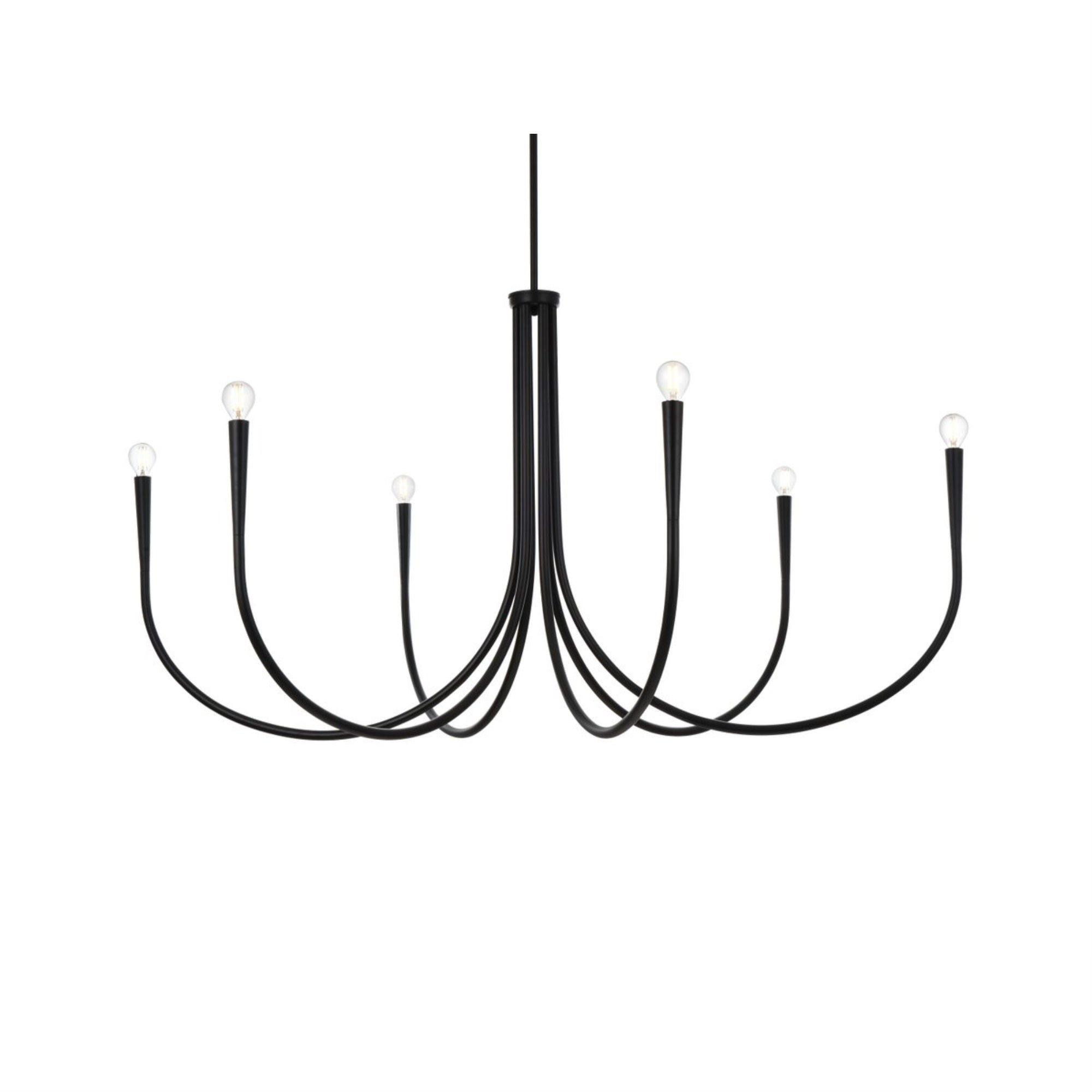 Layne 55 inch chandelier in Black