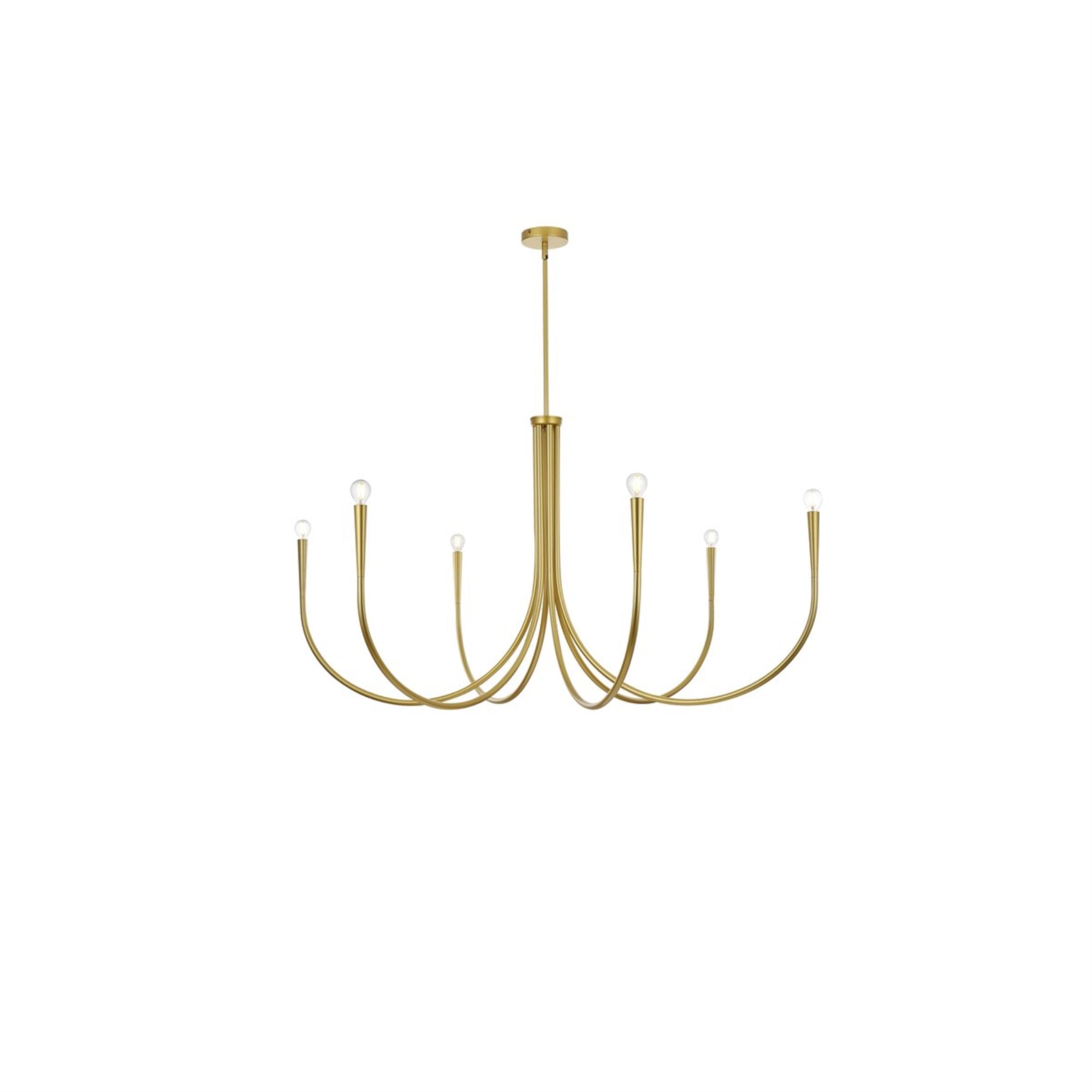 Layne 55 inch chandelier in Brass