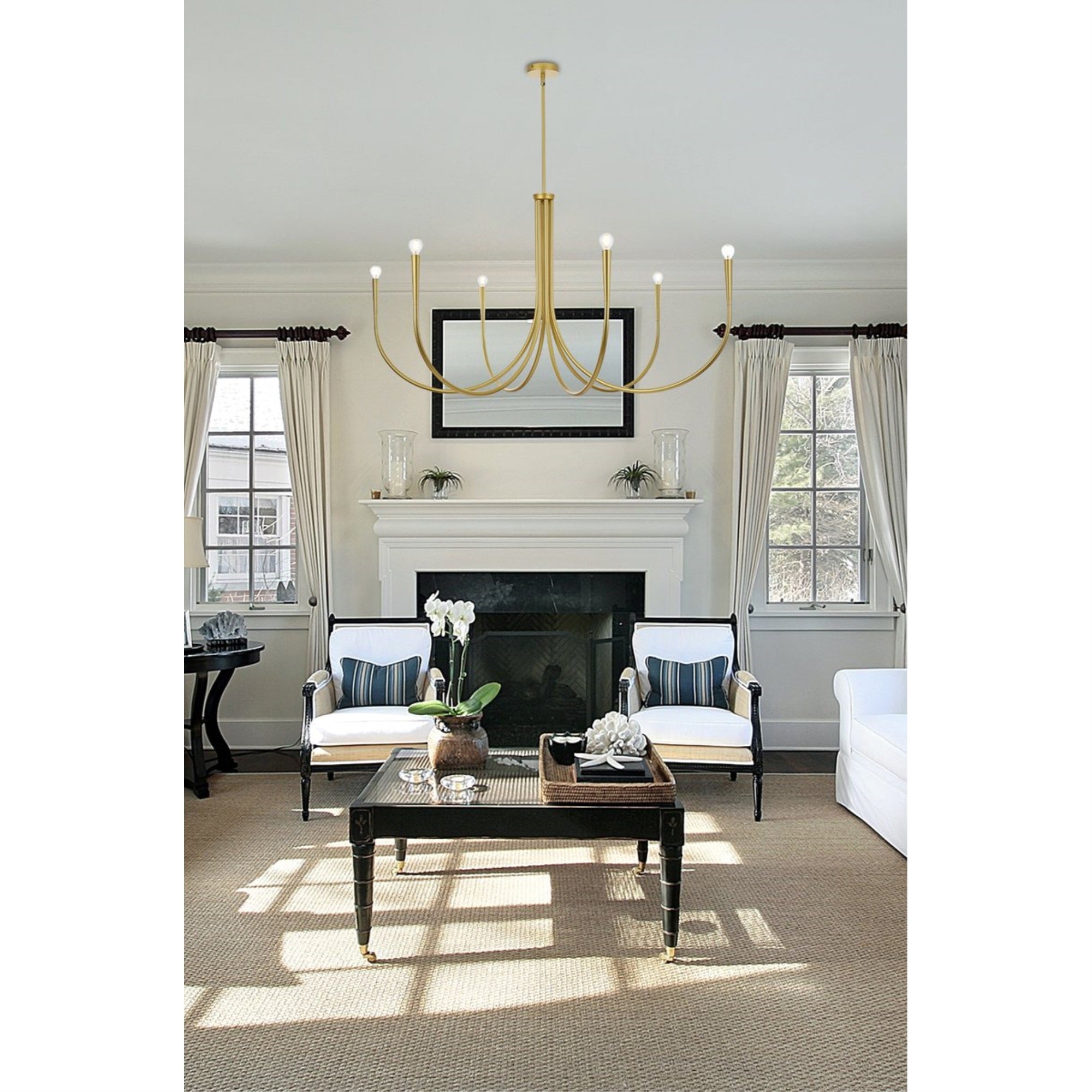 Layne 55 inch chandelier in Brass
