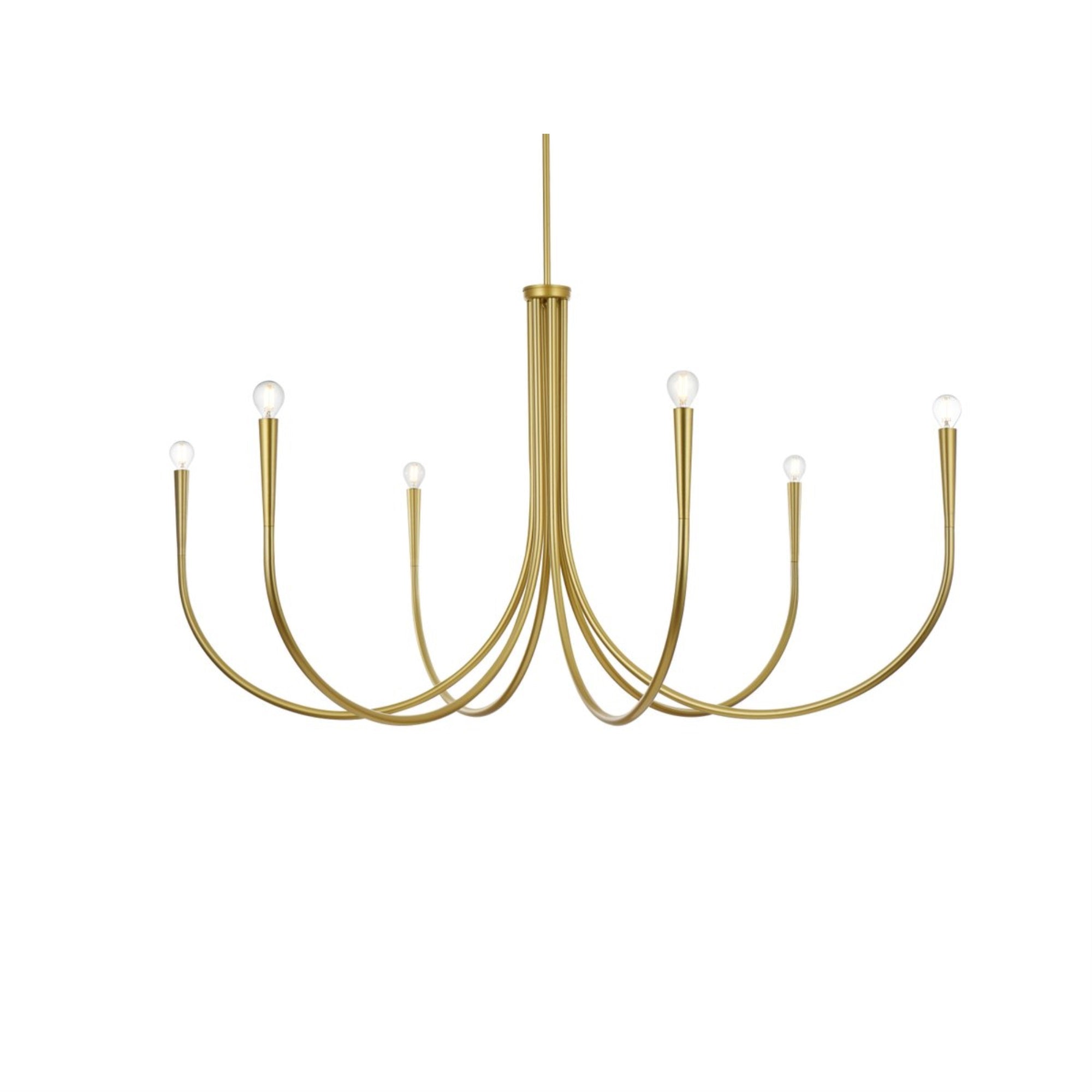 Layne 55 inch chandelier in Brass