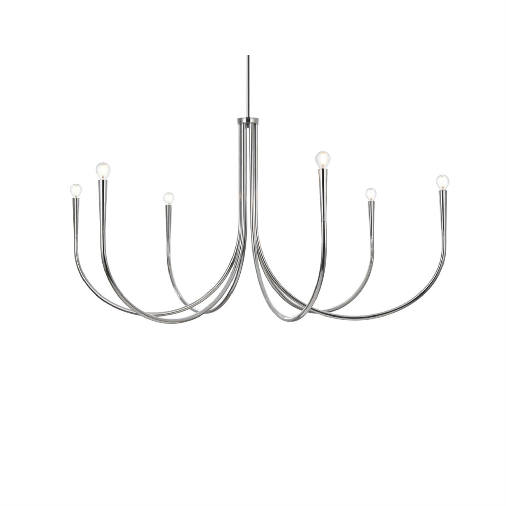 Layne 55 inch chandelier in Chrome