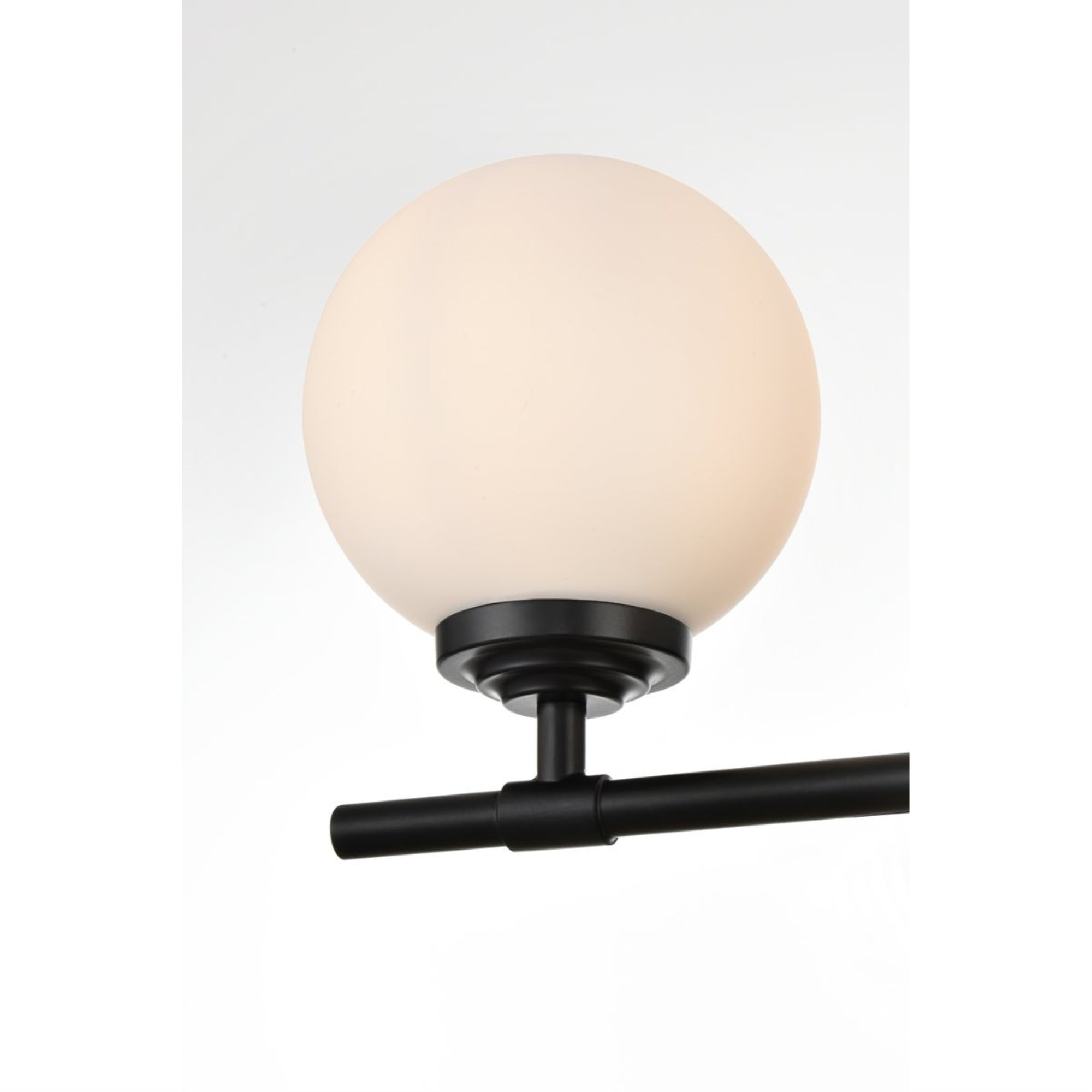 Ansley 4 light Black and frosted white Bath Sconce