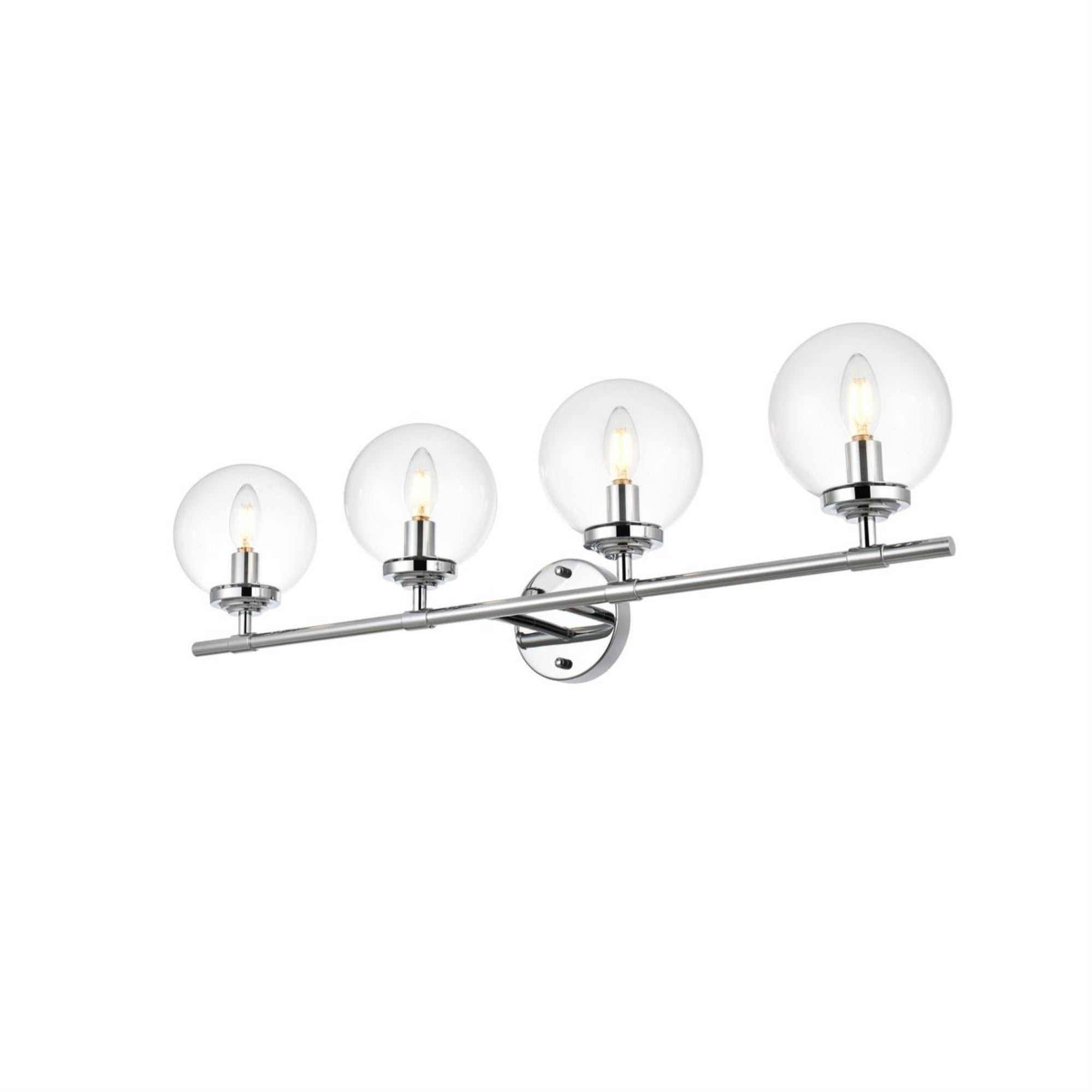 Ingrid 4 light Chrome and Clear Bath Sconce