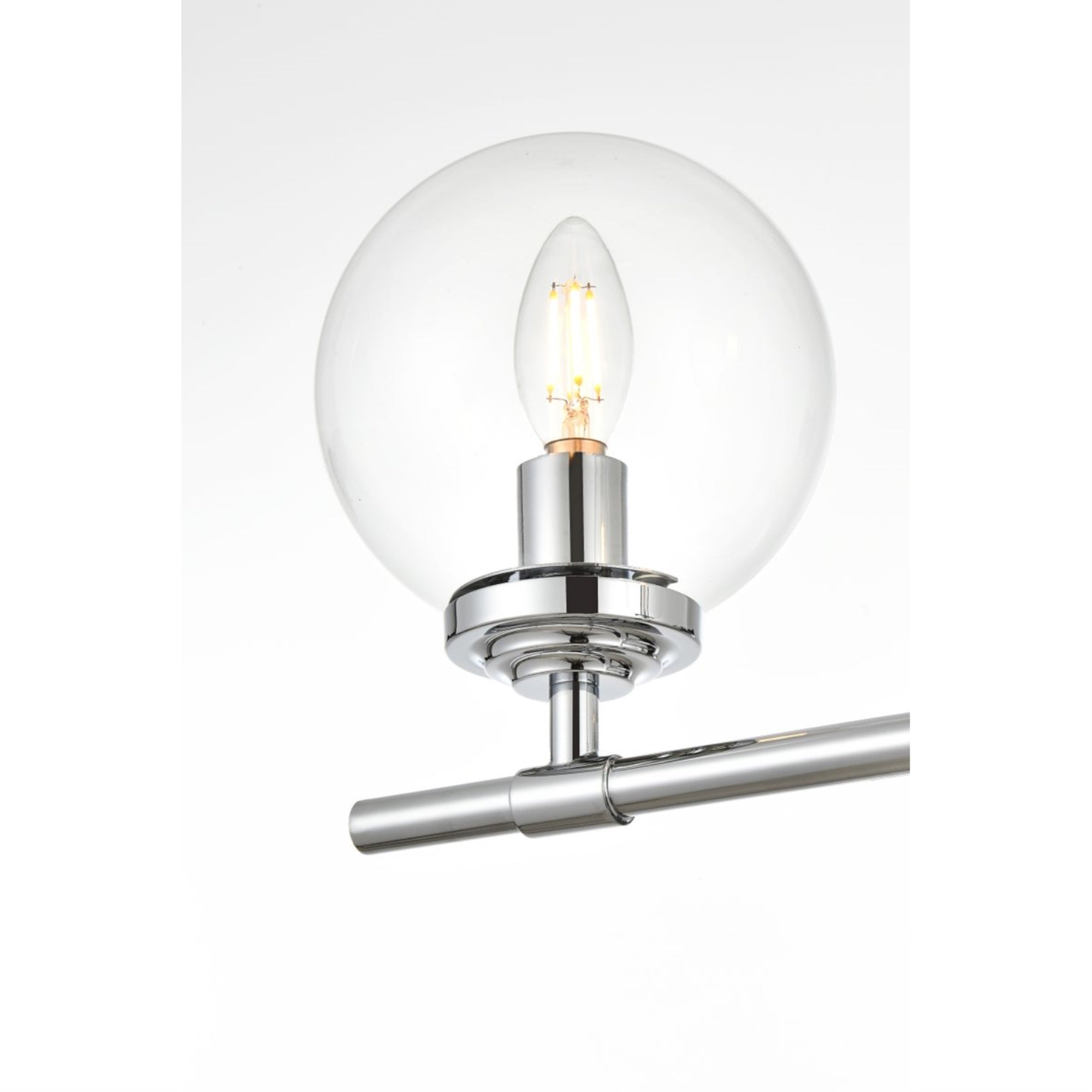 Ingrid 4 light Chrome and Clear Bath Sconce