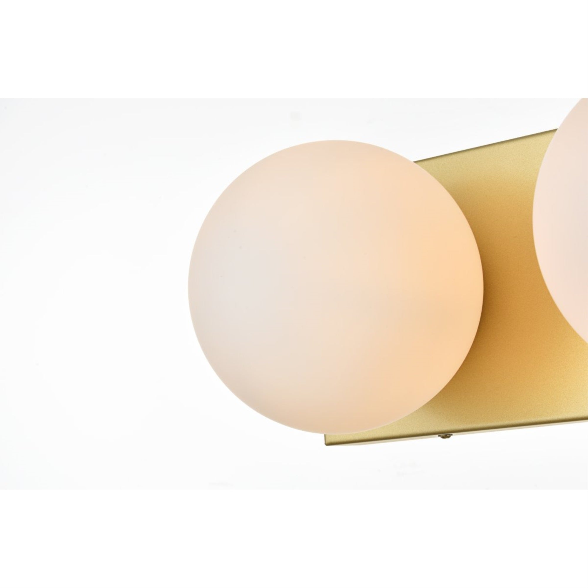 Jaylin 2 light Brass and frosted white Bath Sconce