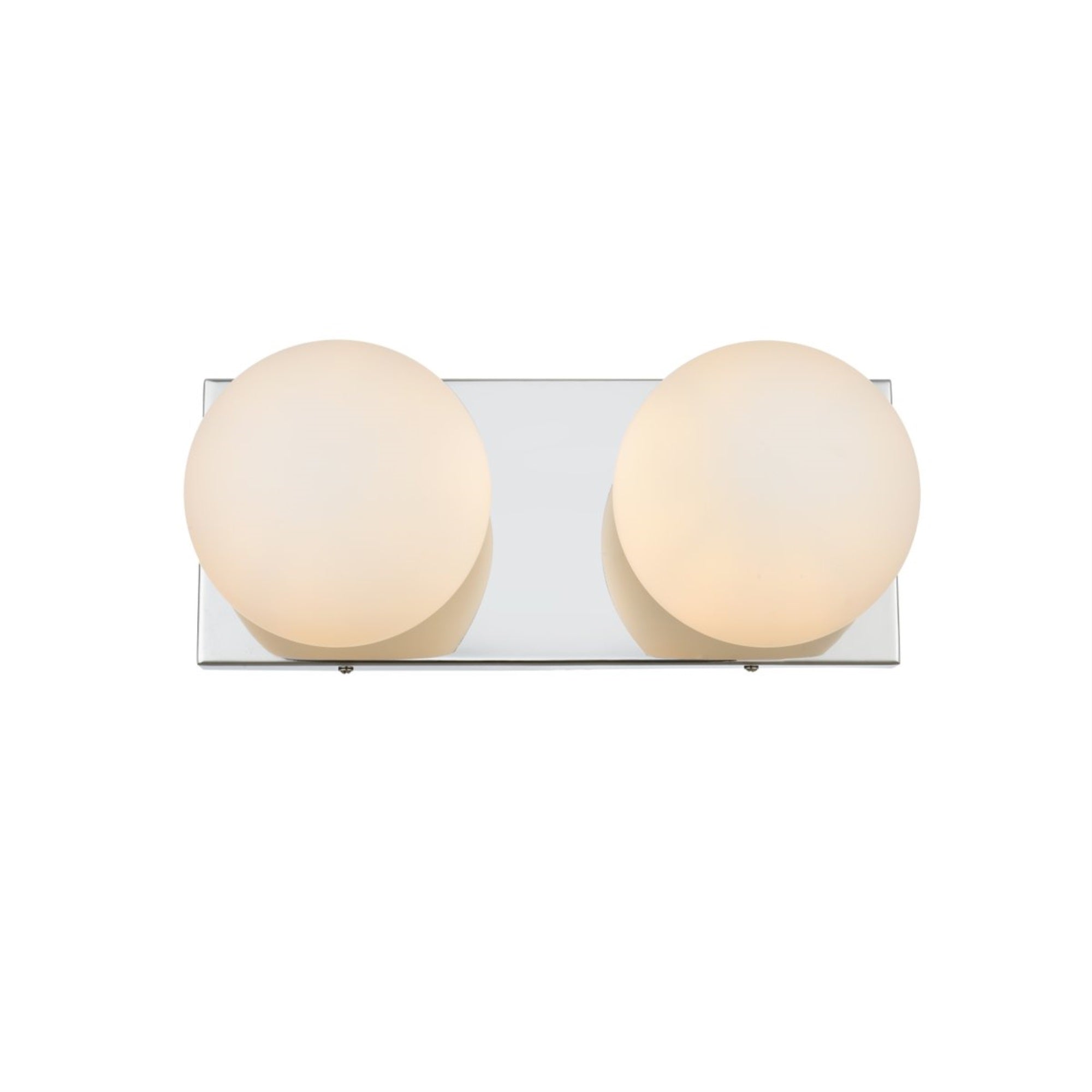 Jaylin 2 light Chrome and frosted white Bath Sconce