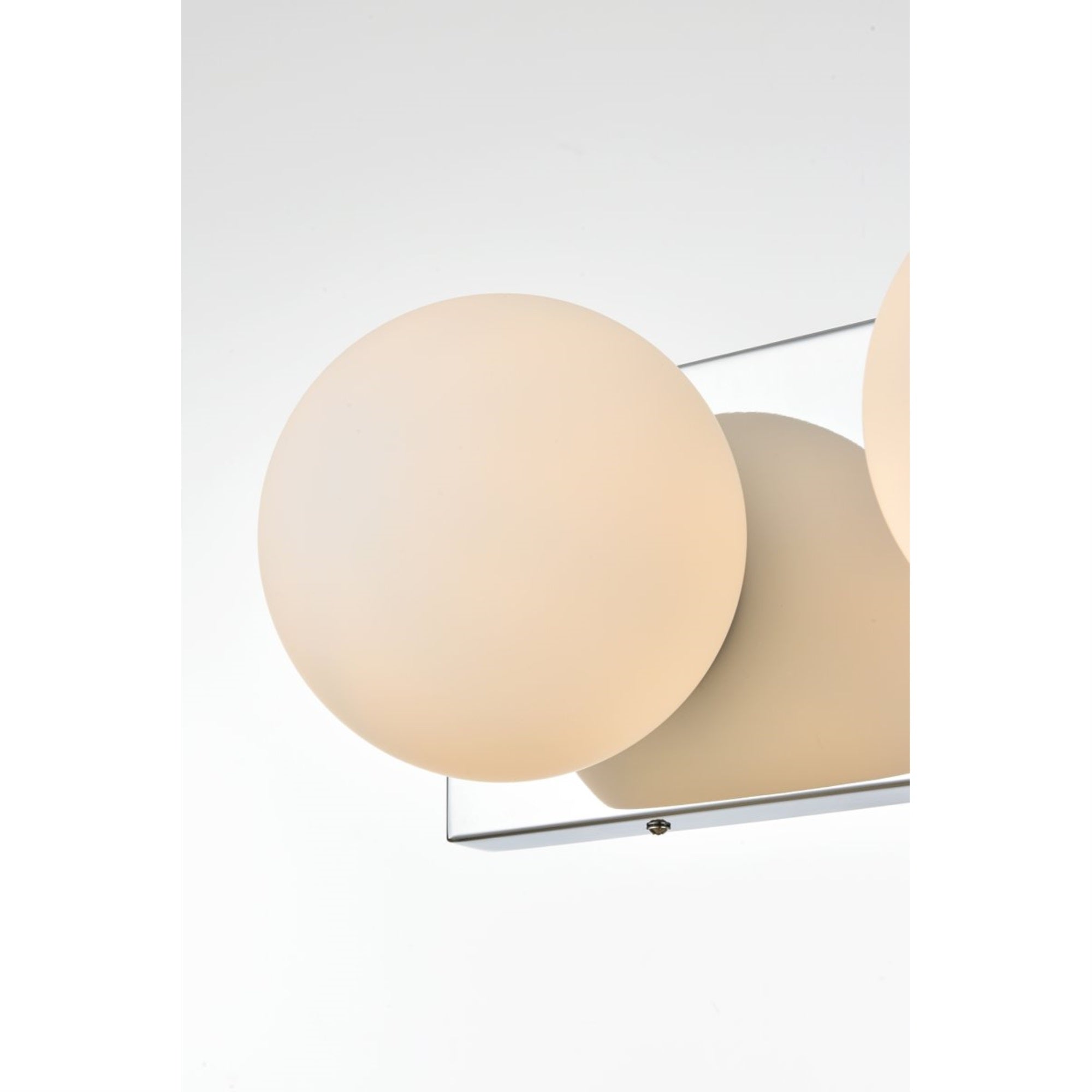 Jaylin 2 light Chrome and frosted white Bath Sconce