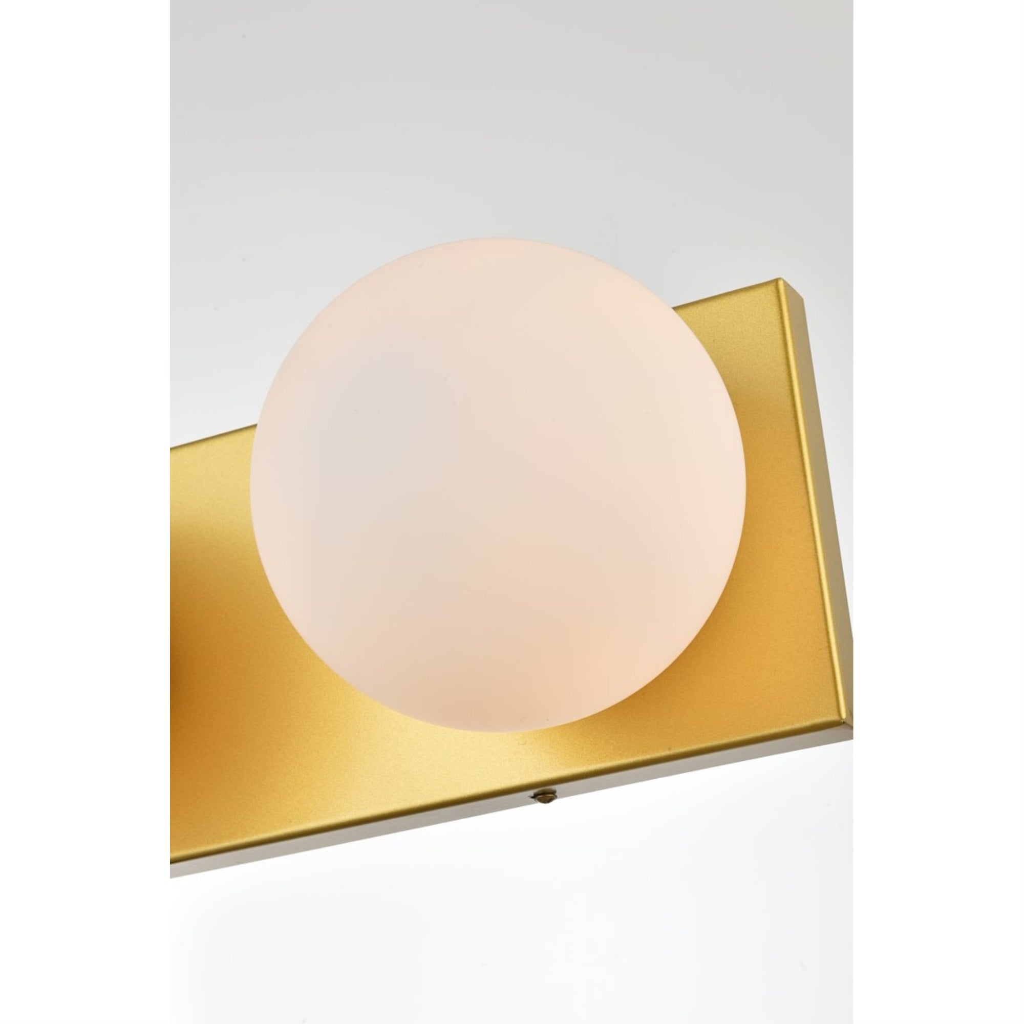 Jaylin 3 light Brass and frosted white Bath Sconce