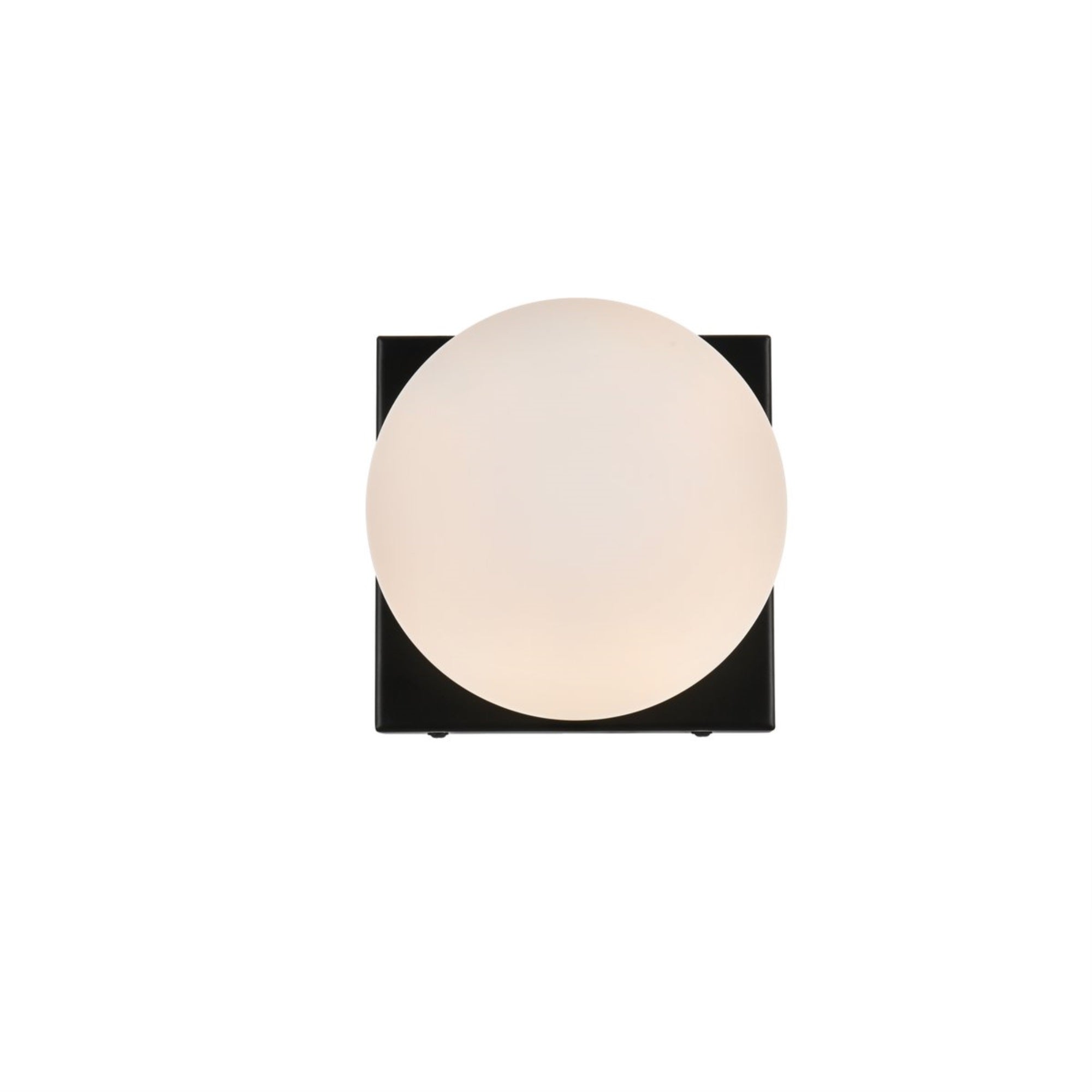 Jaylin 1 light Black and frosted white Bath Sconce