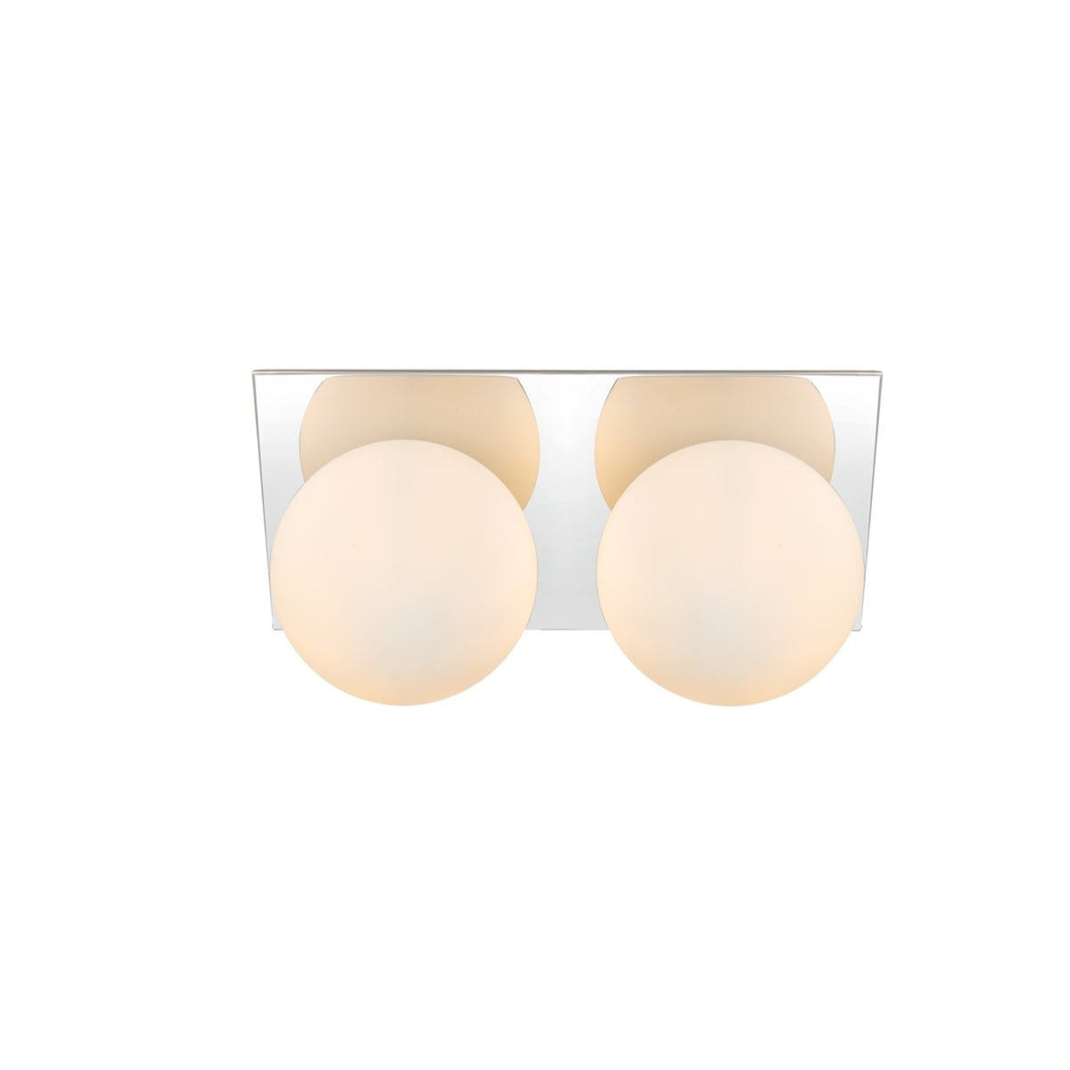 Jillian 2 light Chrome and frosted white Bath Sconce