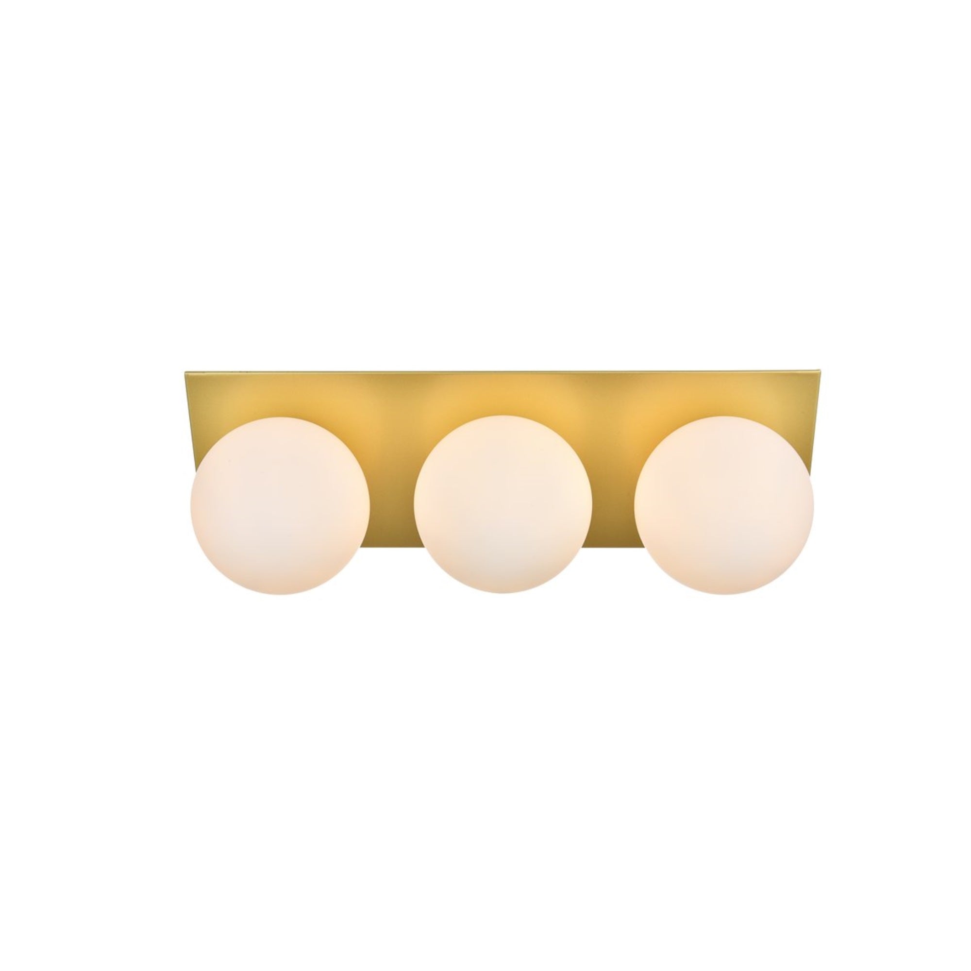 Jillian 3 light Brass and frosted white Bath Sconce