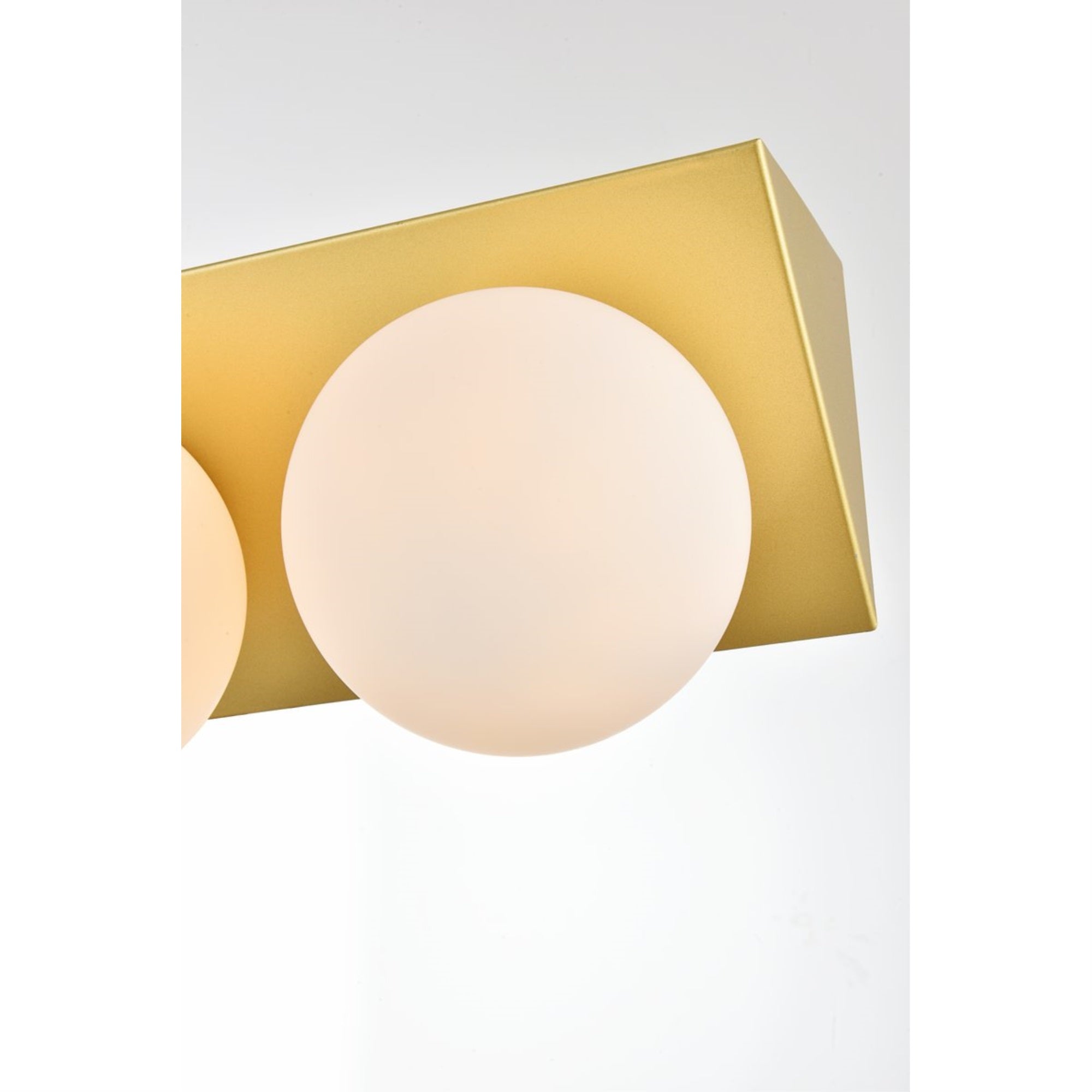 Jillian 3 light Brass and frosted white Bath Sconce