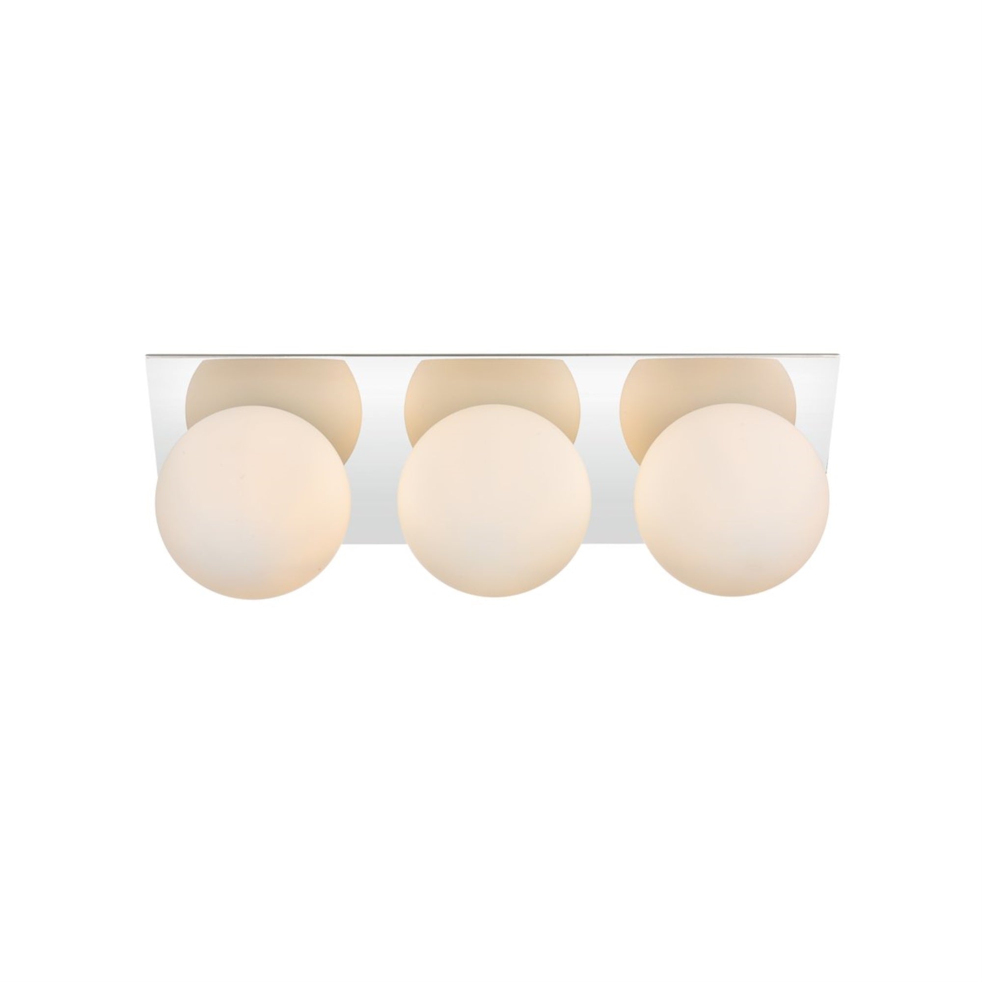 Jillian 3 light Chrome and frosted white Bath Sconce