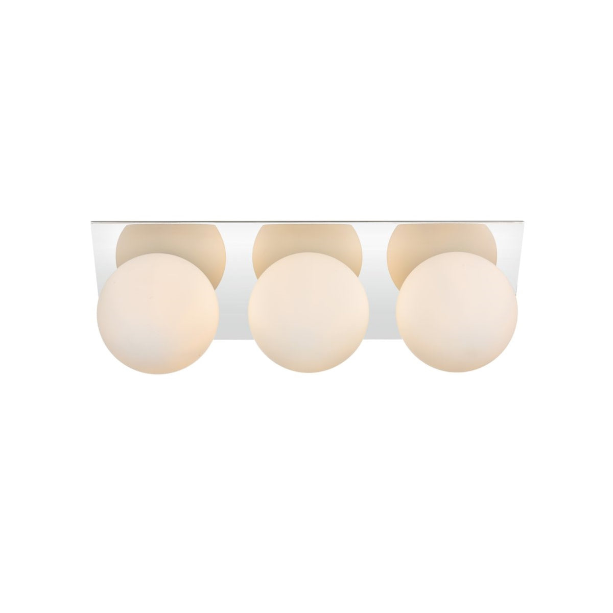 Jillian 3 light Chrome and frosted white Bath Sconce