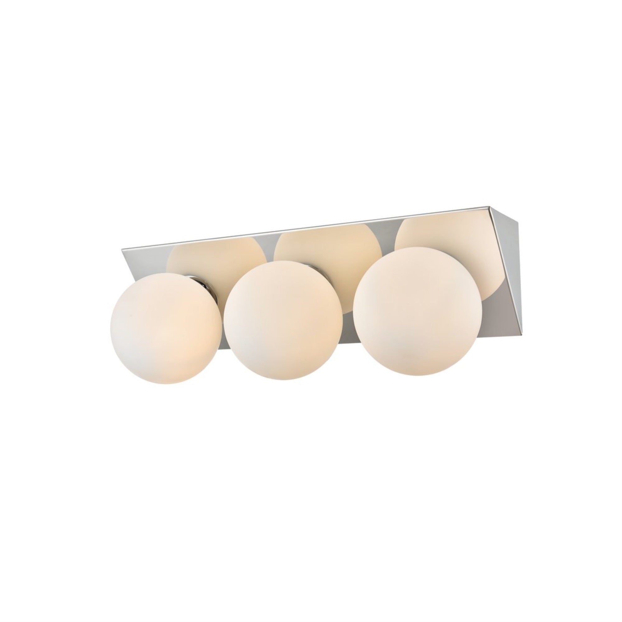 Jillian 3 light Chrome and frosted white Bath Sconce