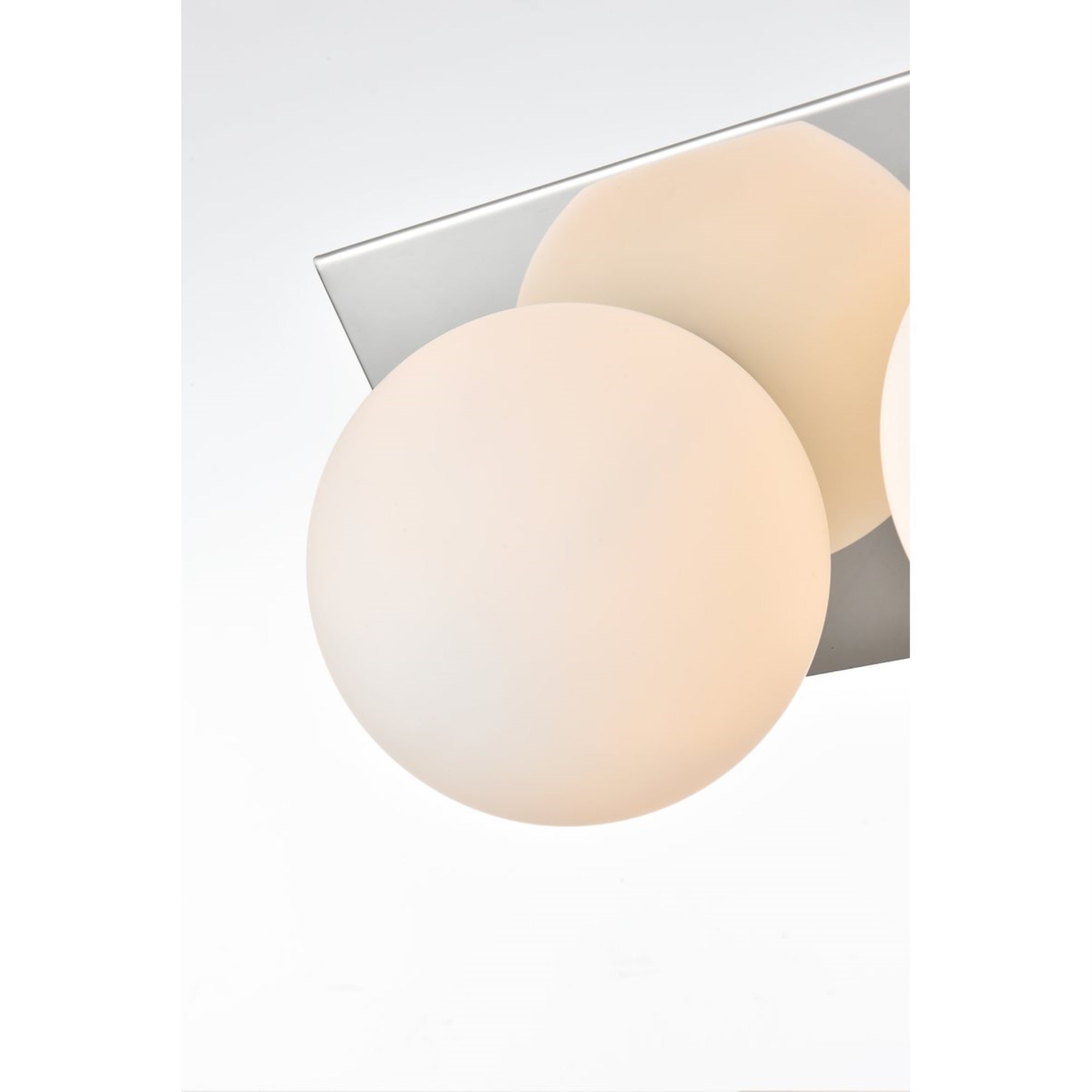 Jillian 3 light Chrome and frosted white Bath Sconce