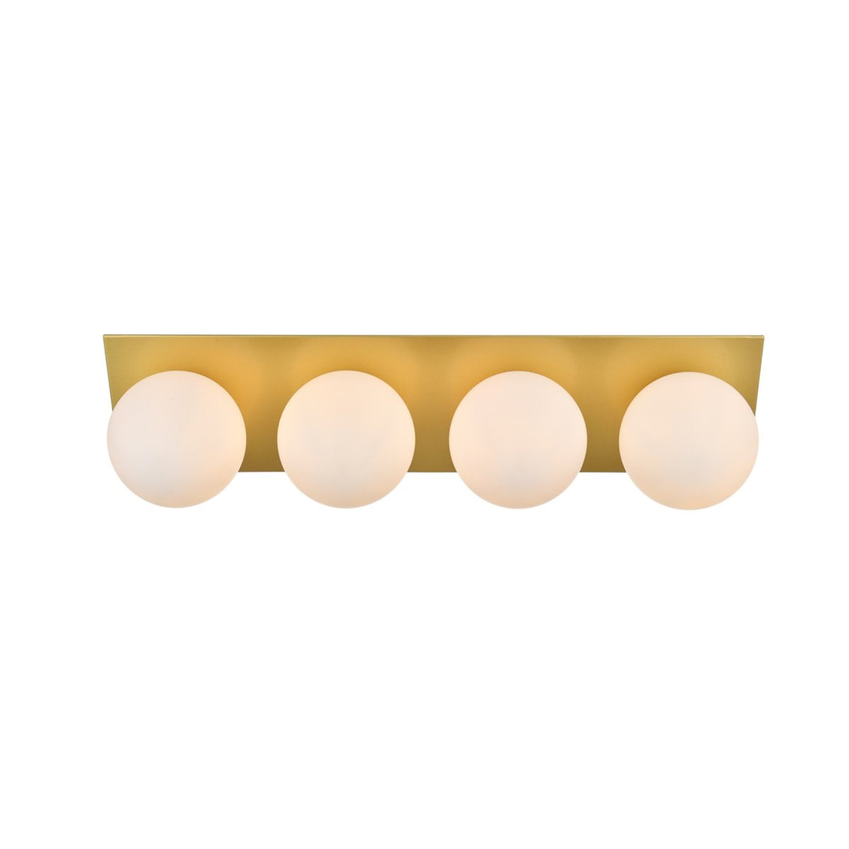 Jillian 4 light Brass and frosted white Bath Sconce