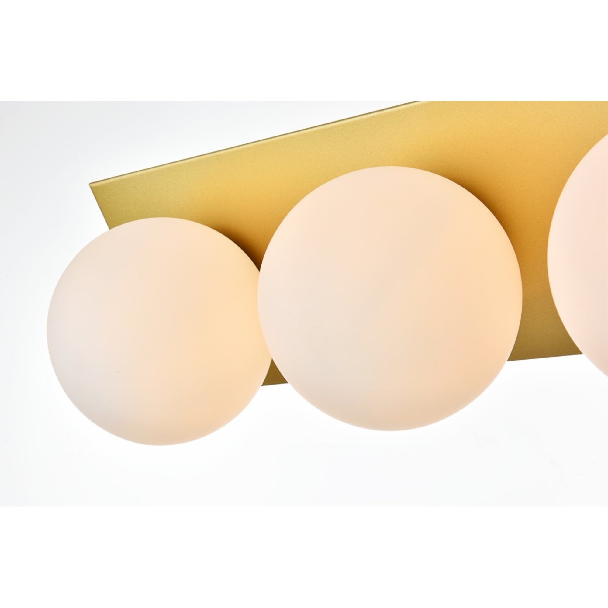 Jillian 4 light Brass and frosted white Bath Sconce