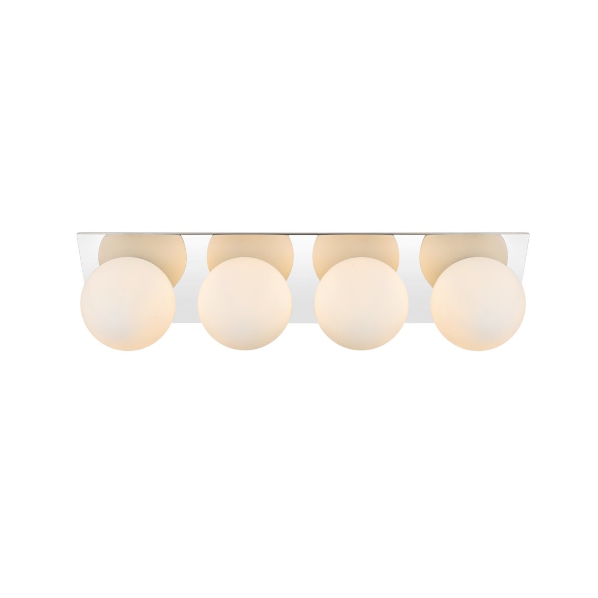 Jillian 4 light Chrome and frosted white Bath Sconce