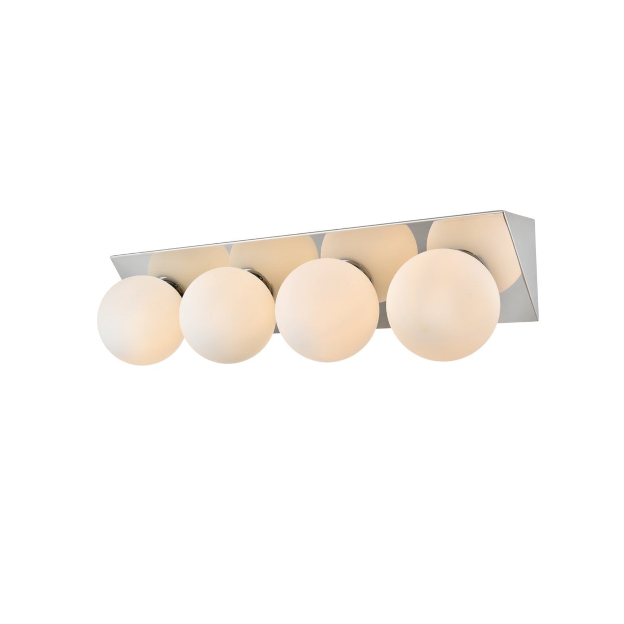 Jillian 4 light Chrome and frosted white Bath Sconce