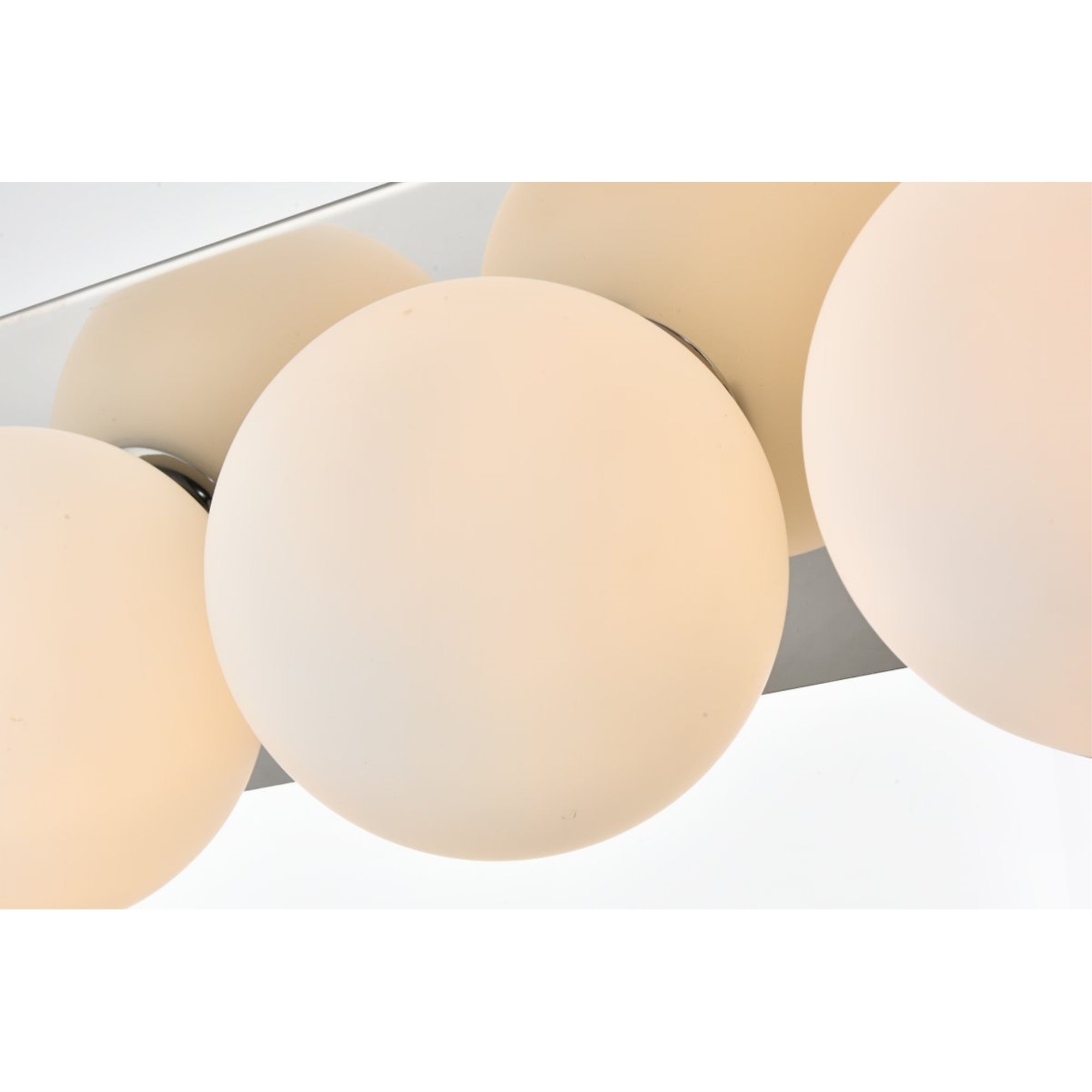 Jillian 4 light Chrome and frosted white Bath Sconce