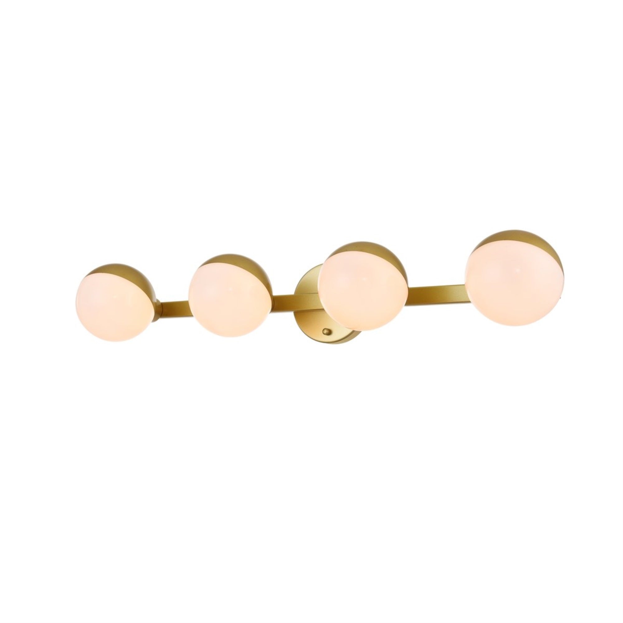 Majesty 4 light Brass and frosted white Bath Sconce