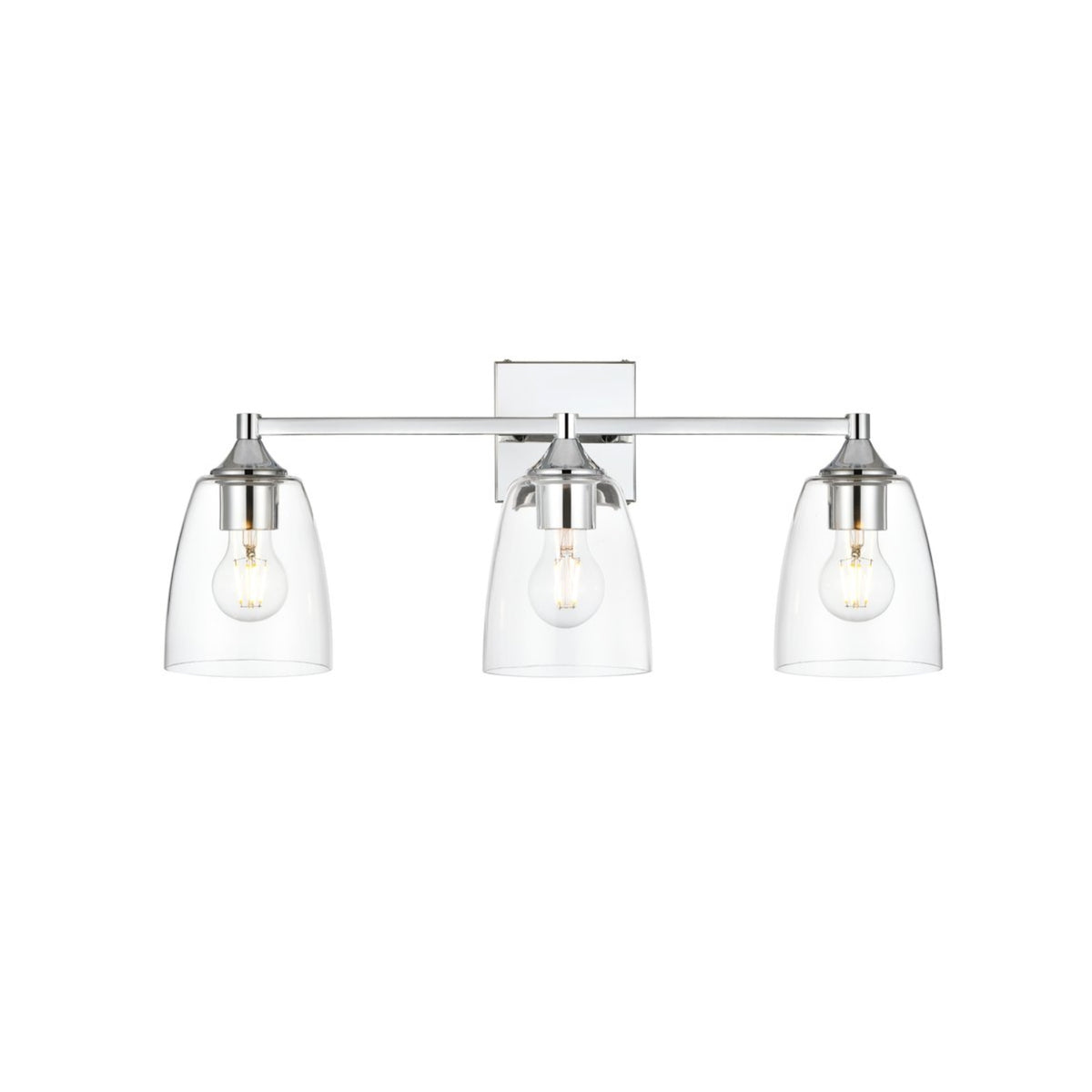 Gianni 3 light Chrome and Clear Bath Sconce