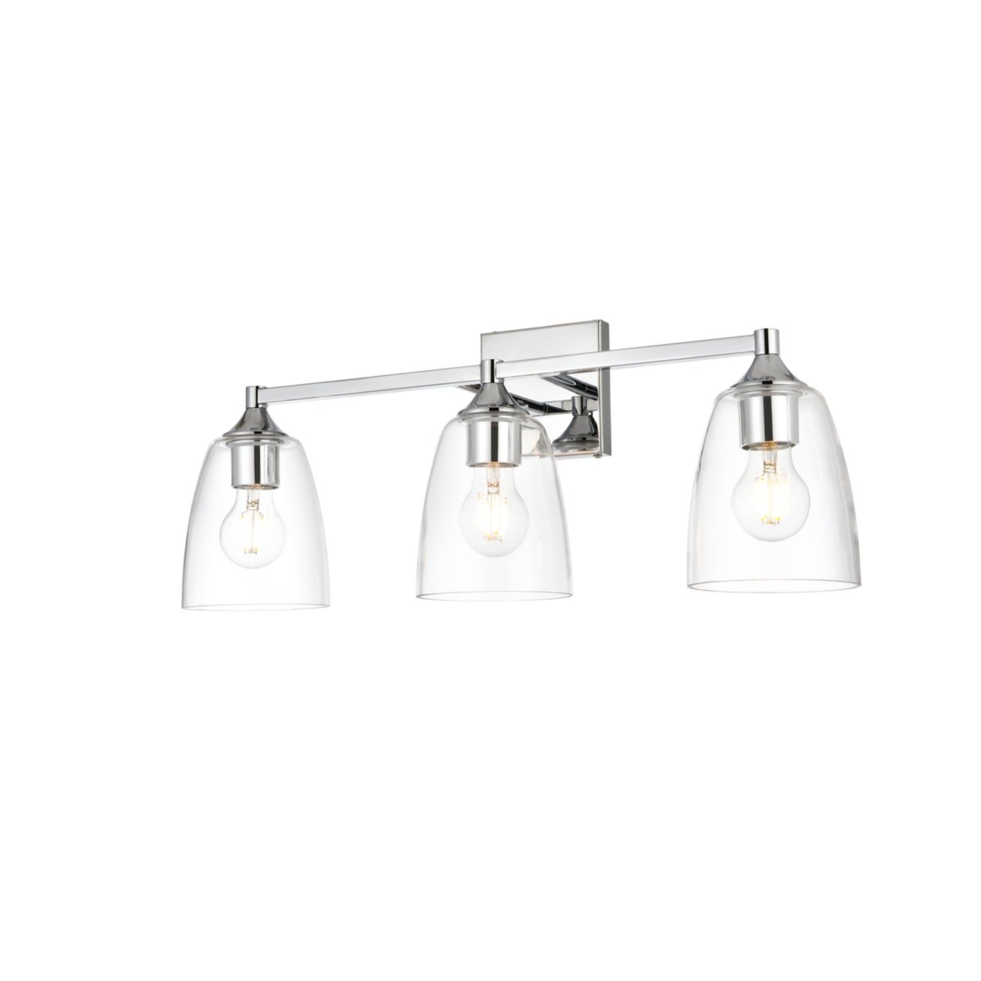 Gianni 3 light Chrome and Clear Bath Sconce
