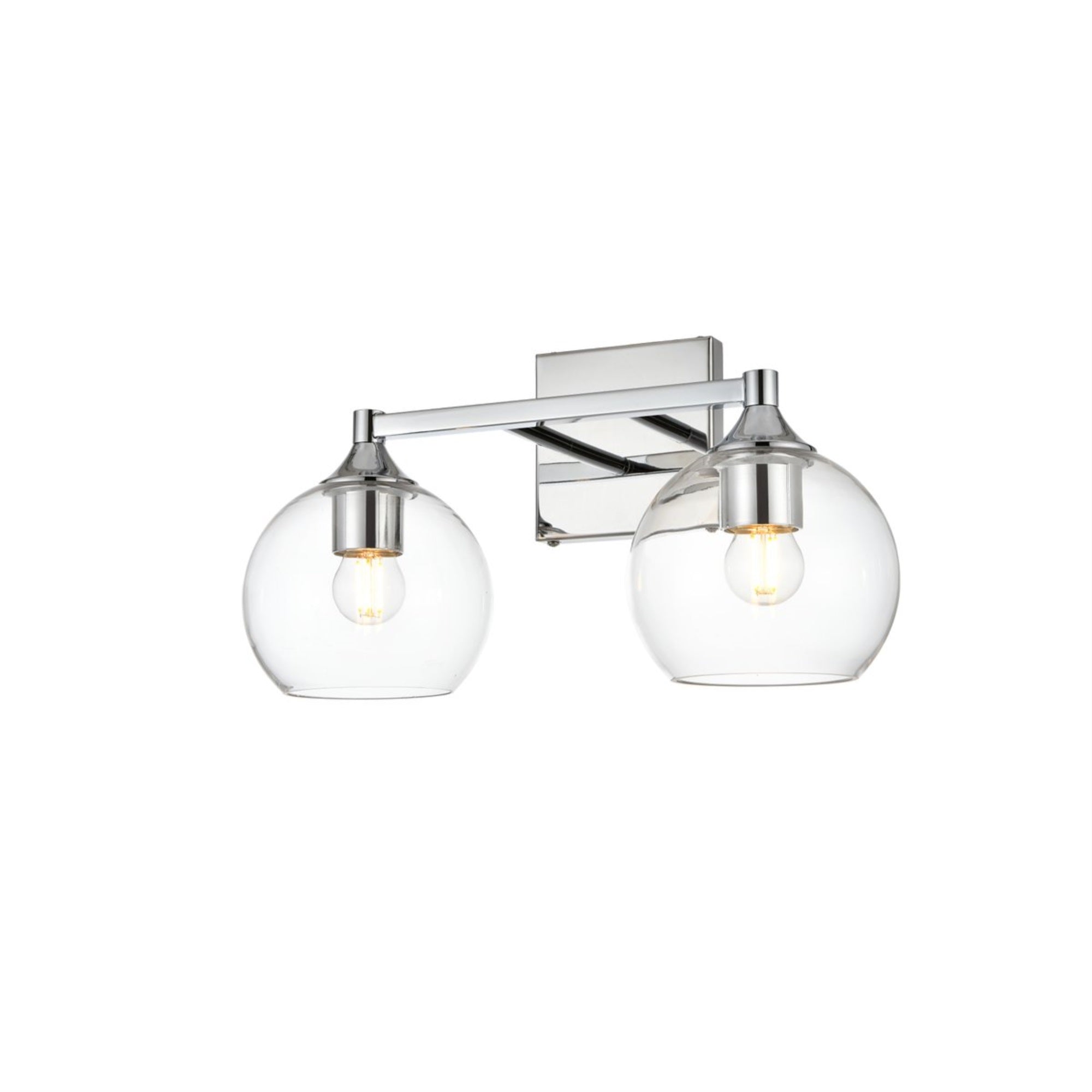 Foster 2 light Chrome and Clear Bath Sconce