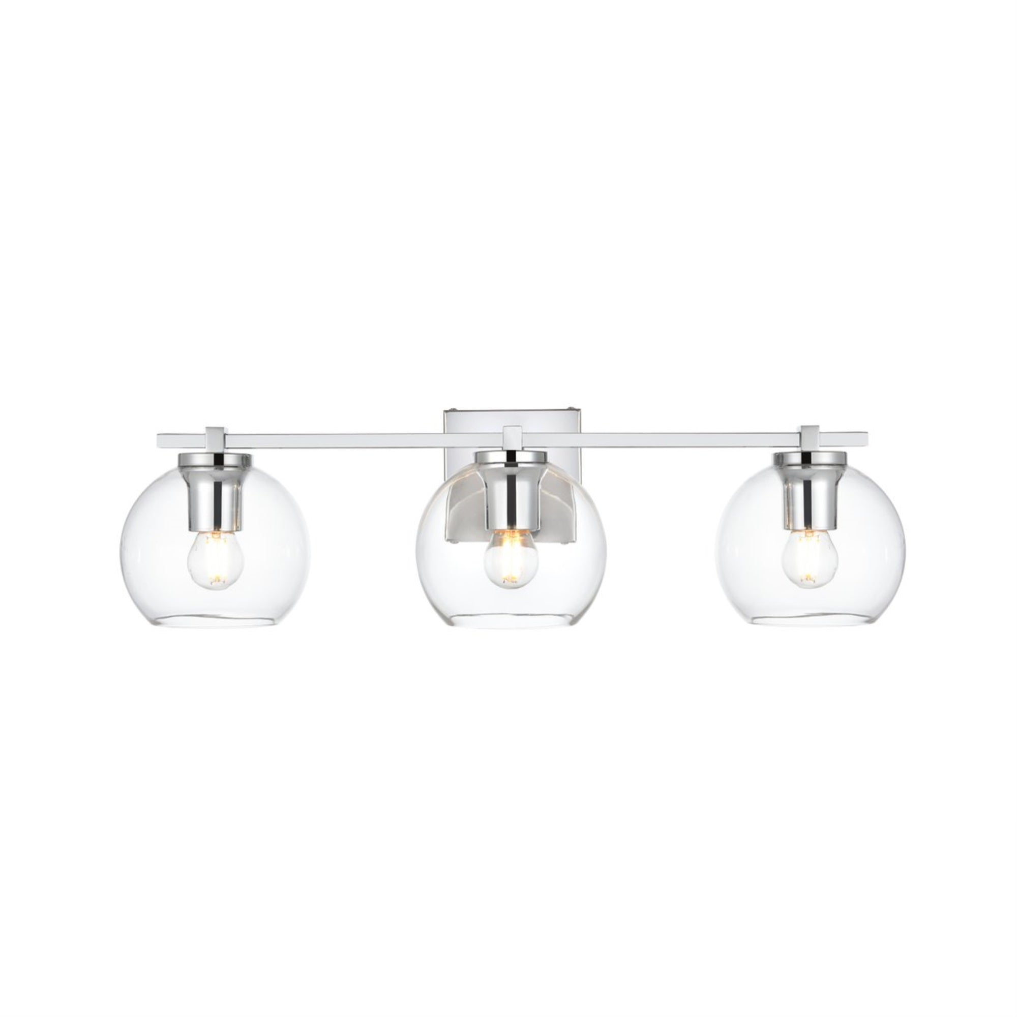 Juelz 3 light Chrome and Clear Bath Sconce