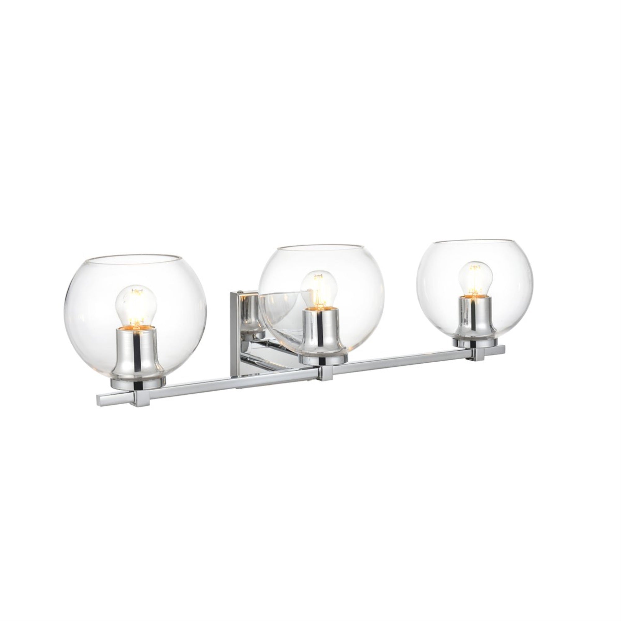 Juelz 3 light Chrome and Clear Bath Sconce