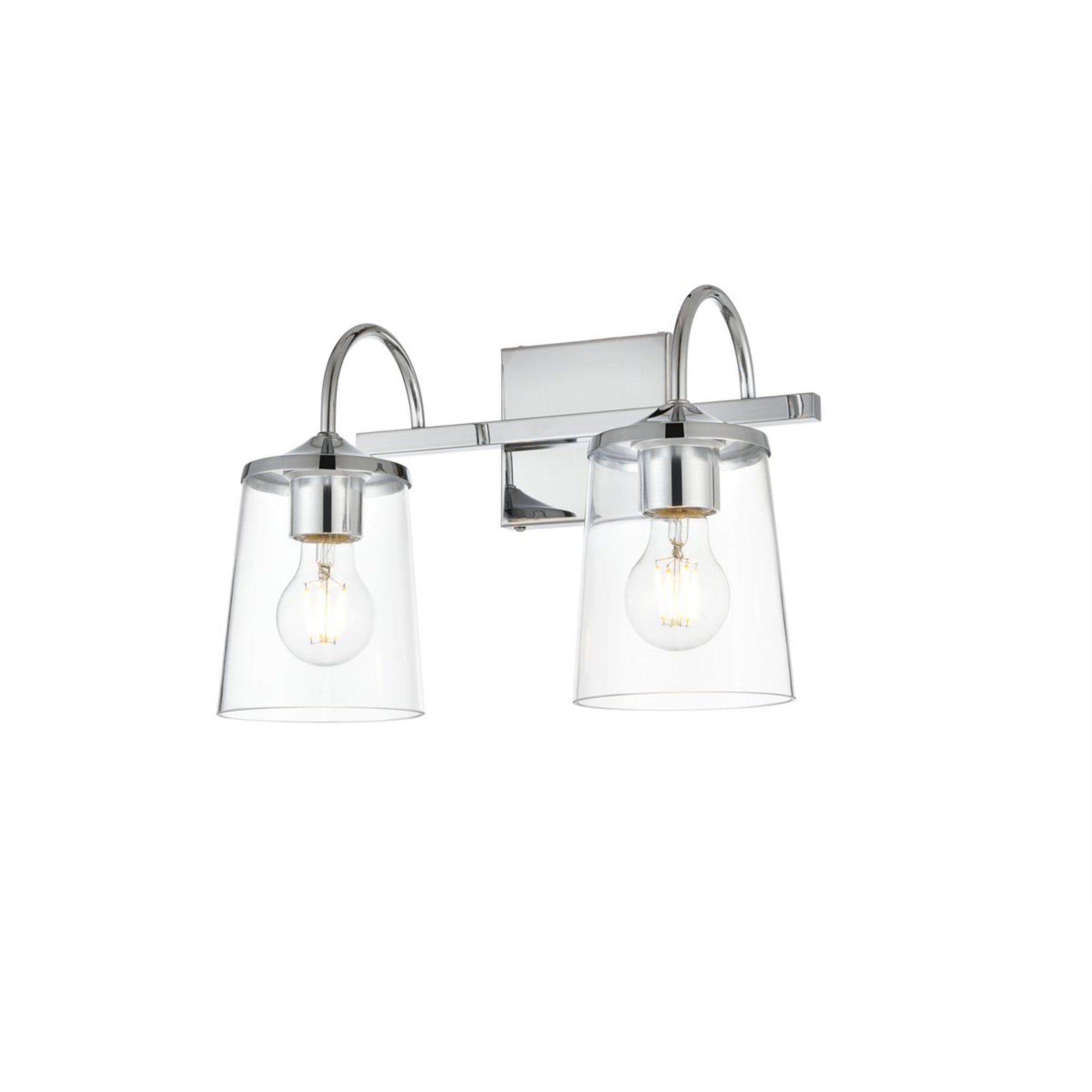 Avani 2 light Chrome and Clear Bath Sconce