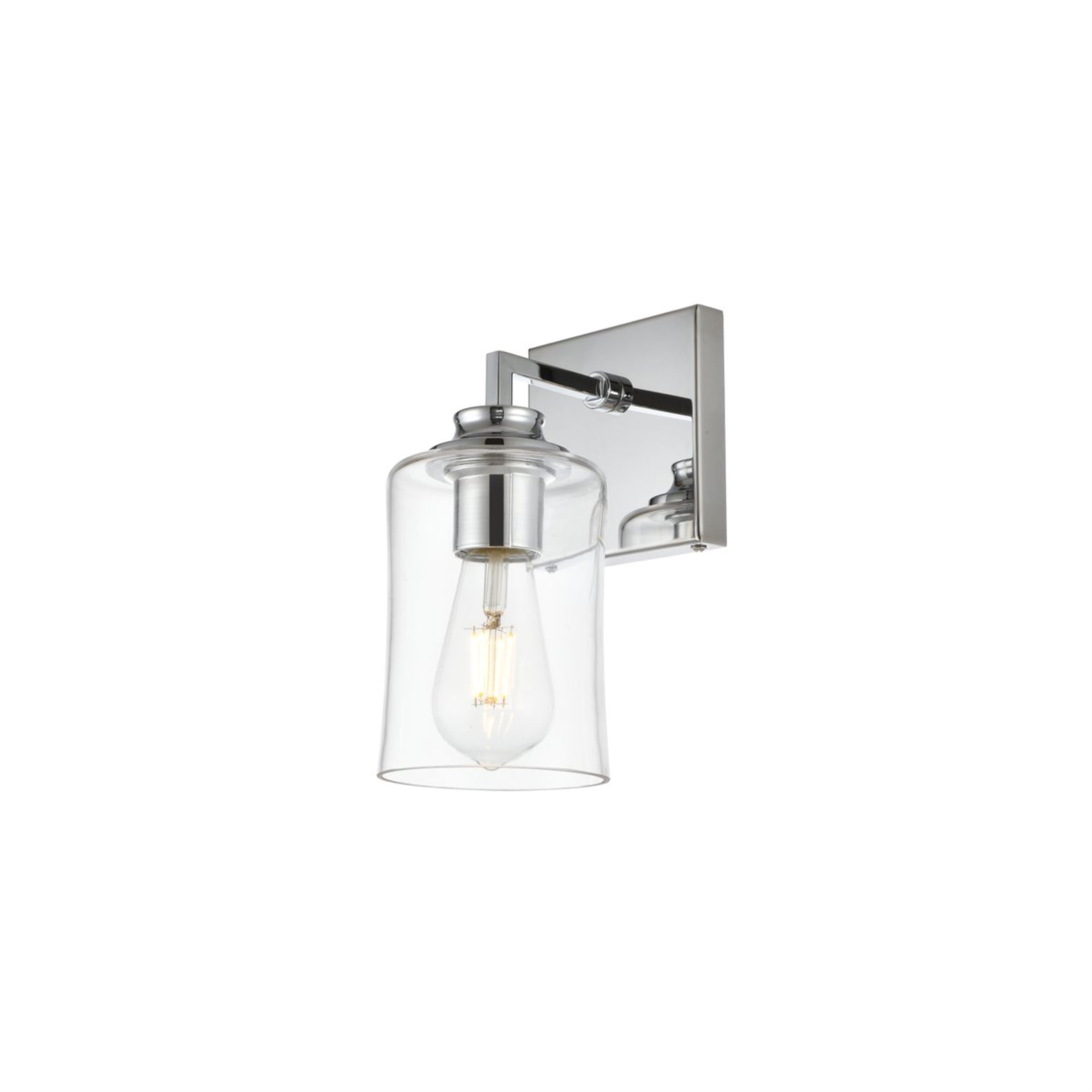 Ronnie 1 light Chrome and Clear Bath Sconce