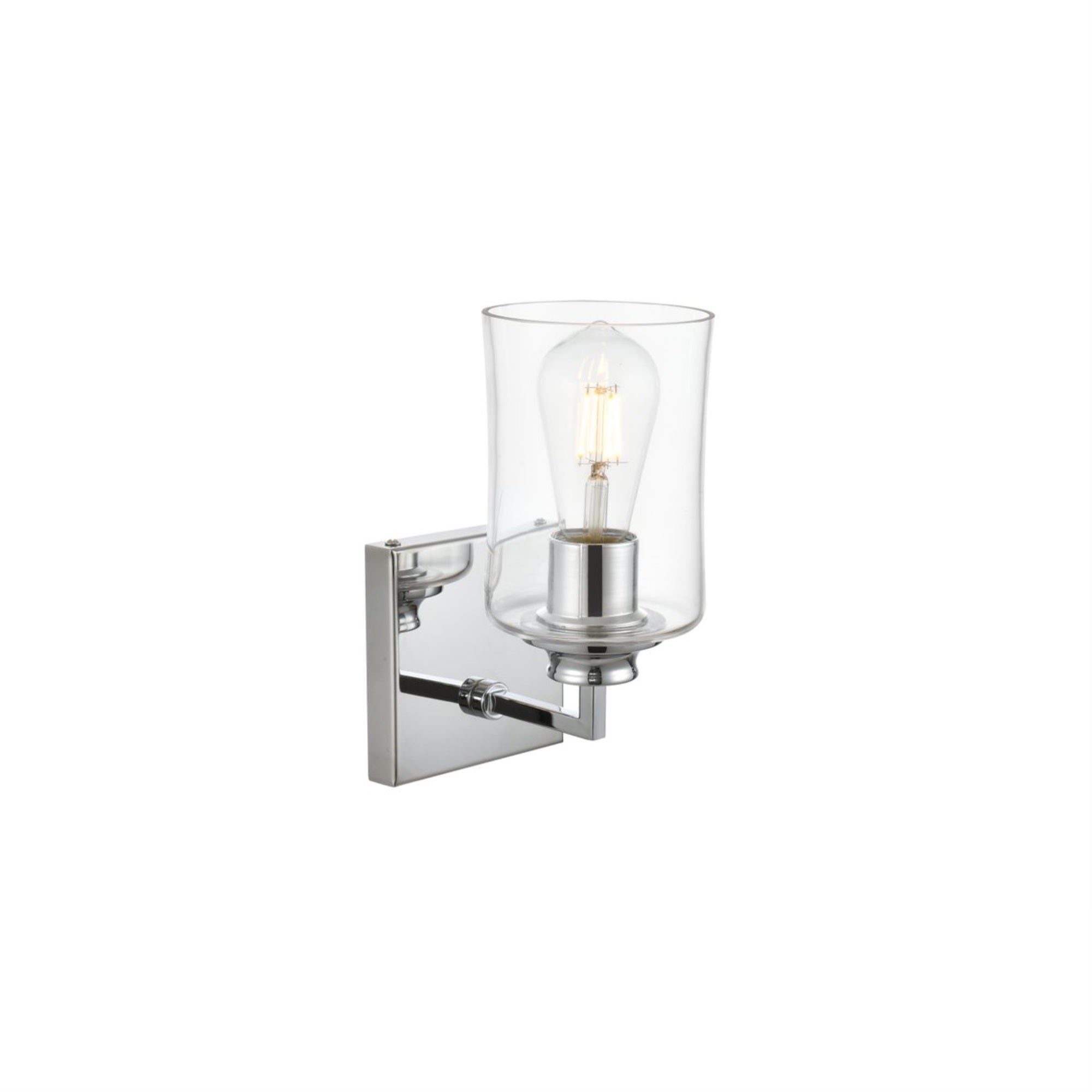 Ronnie 1 light Chrome and Clear Bath Sconce