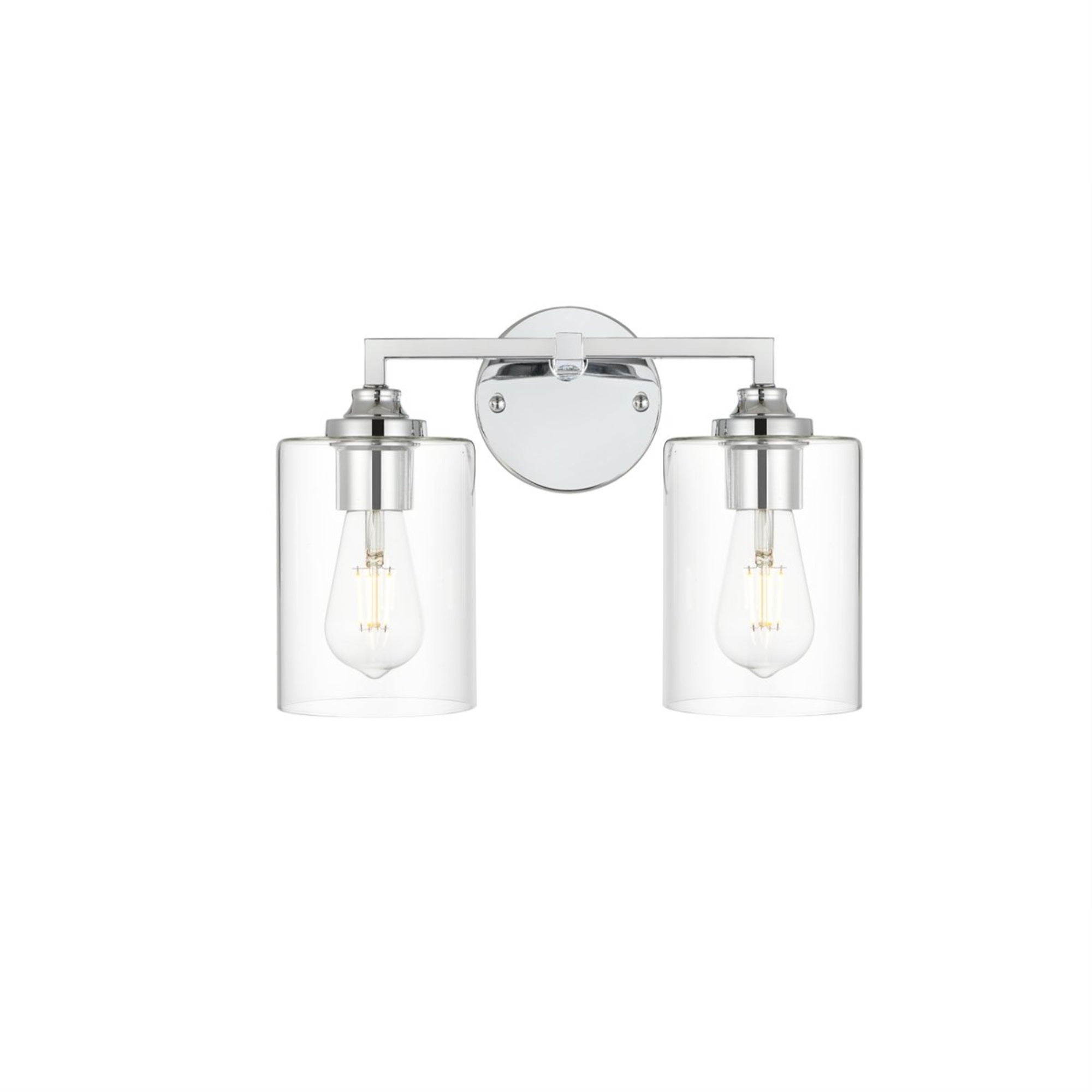 Mayson 2 light Chrome and Clear Bath Sconce