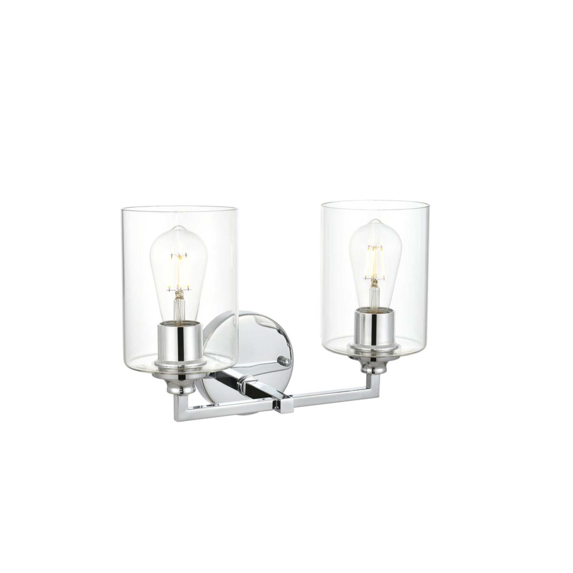 Mayson 2 light Chrome and Clear Bath Sconce