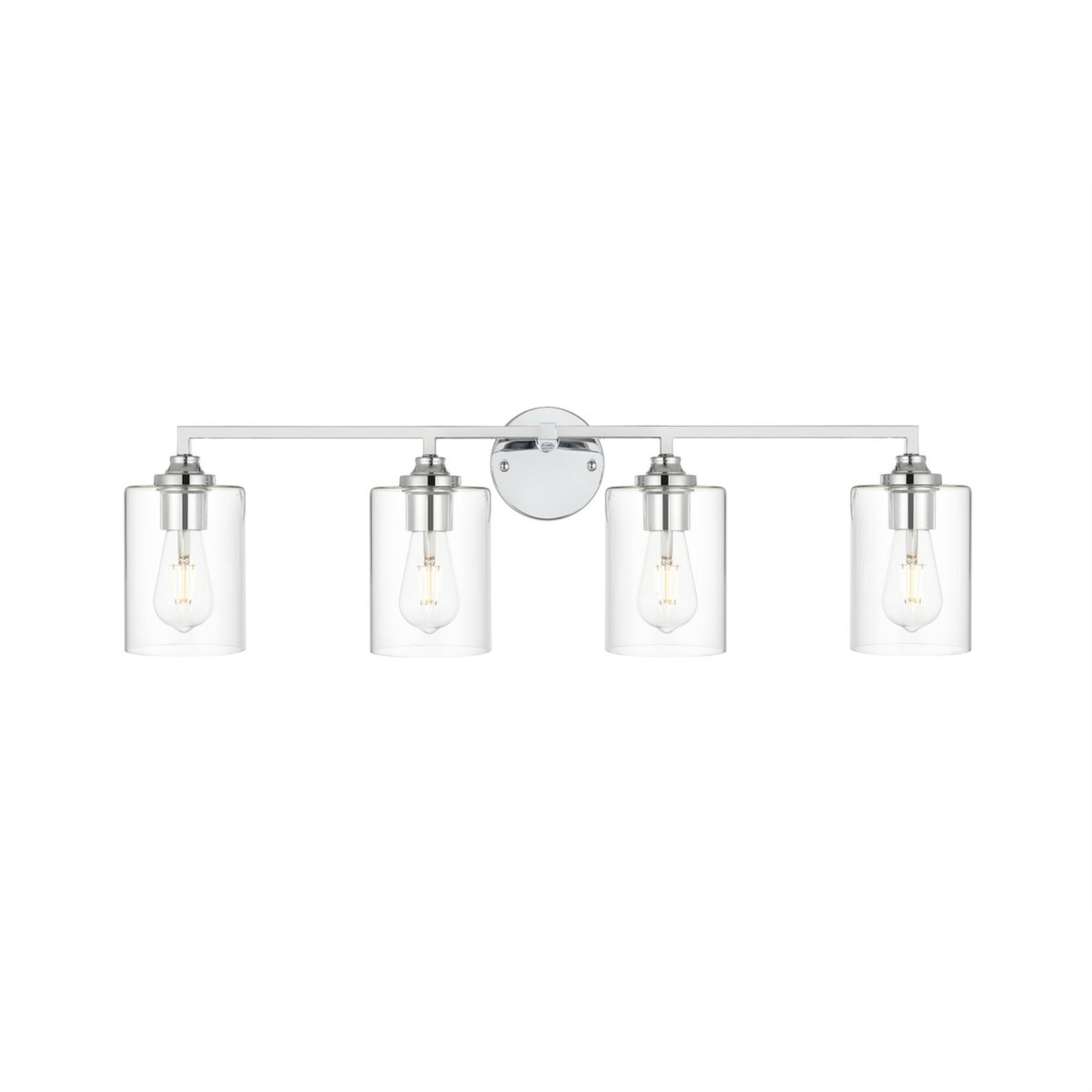Mayson 4 light Chrome and Clear Bath Sconce