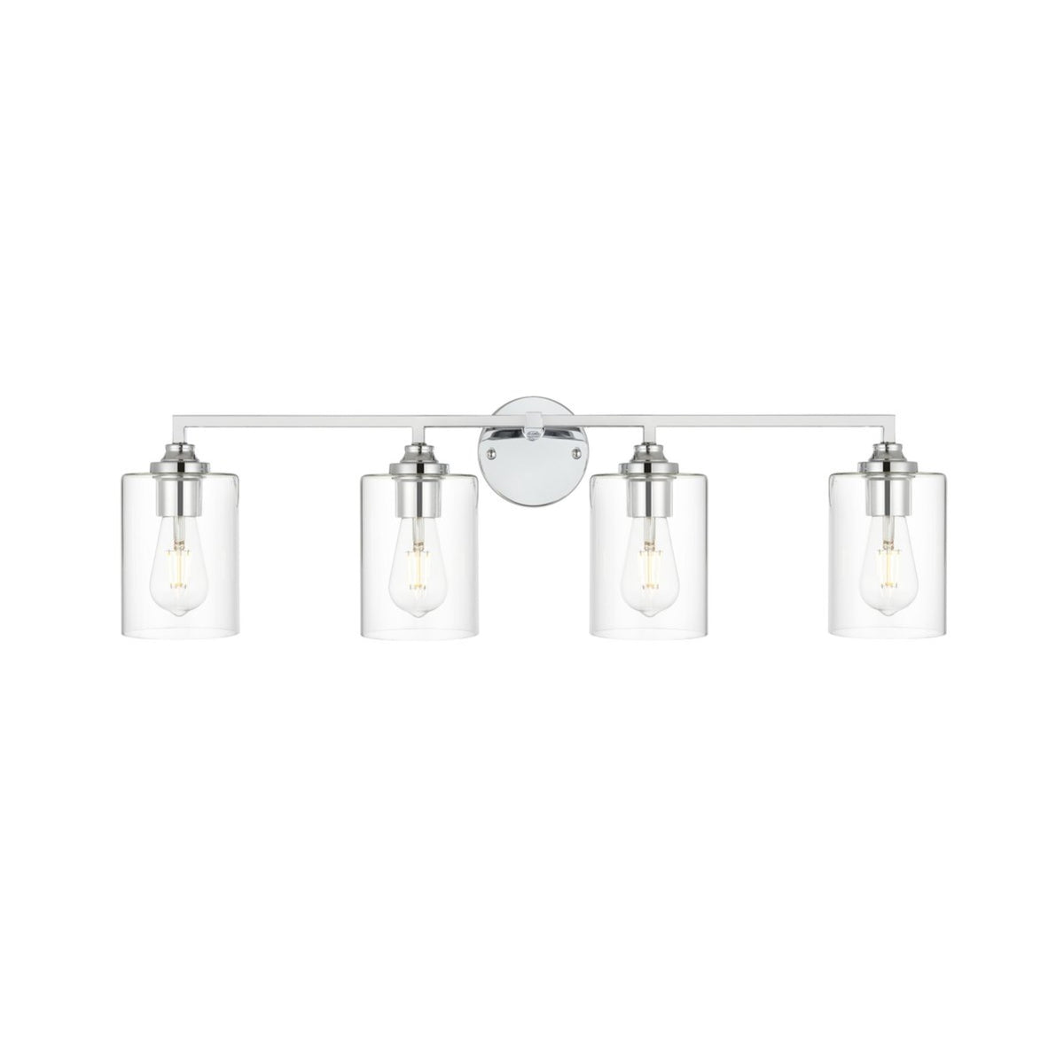 Mayson 4 light Chrome and Clear Bath Sconce