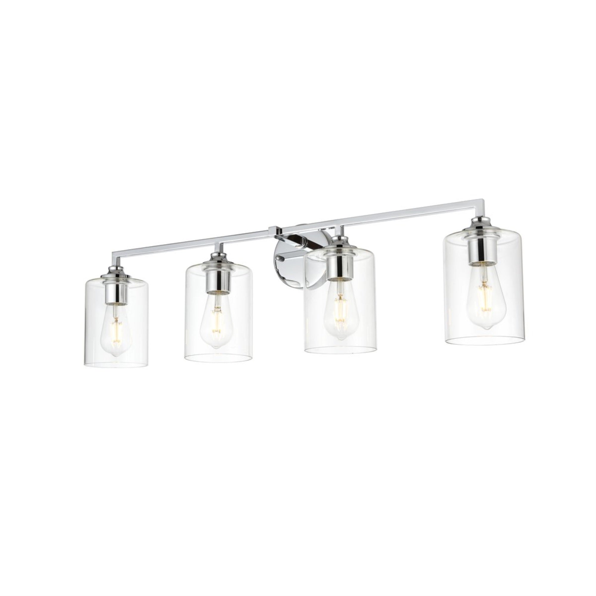 Mayson 4 light Chrome and Clear Bath Sconce
