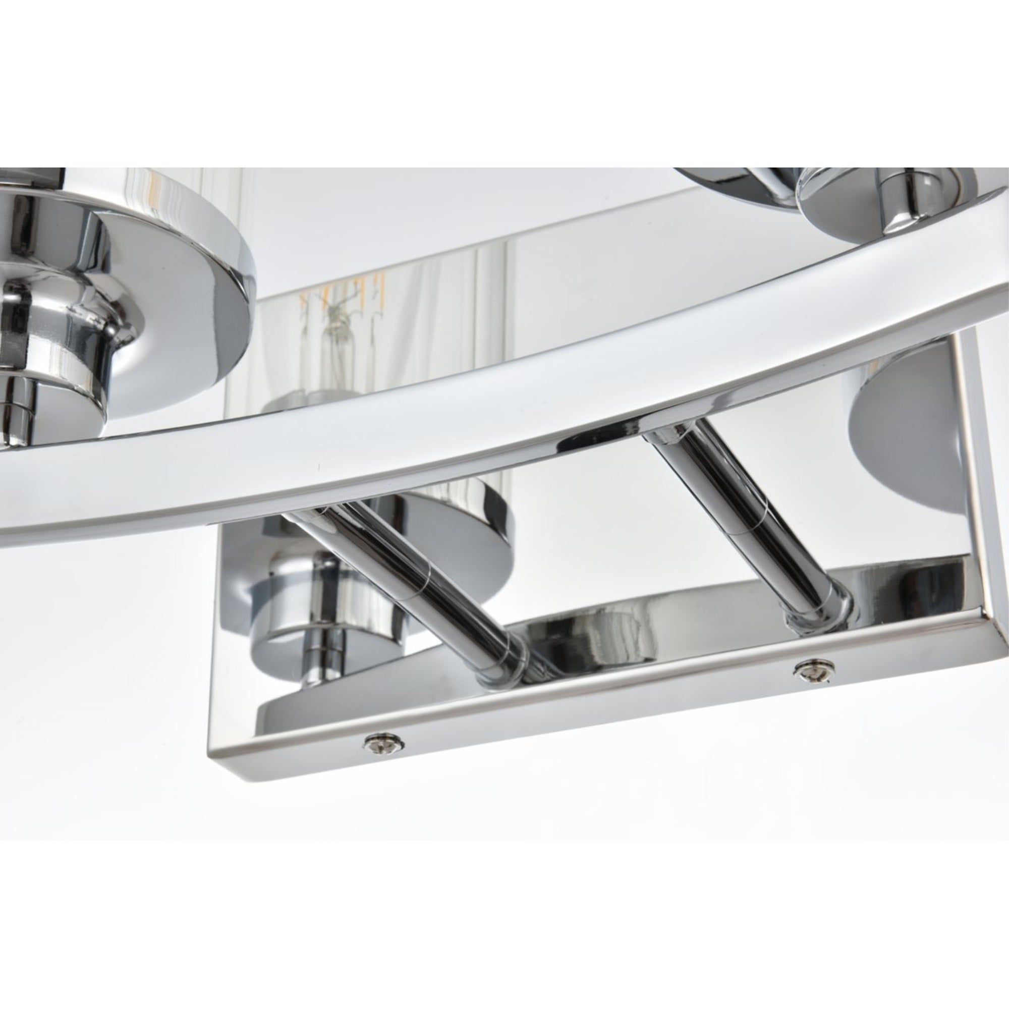 Saanvi 4 light Chrome and Clear Bath Sconce