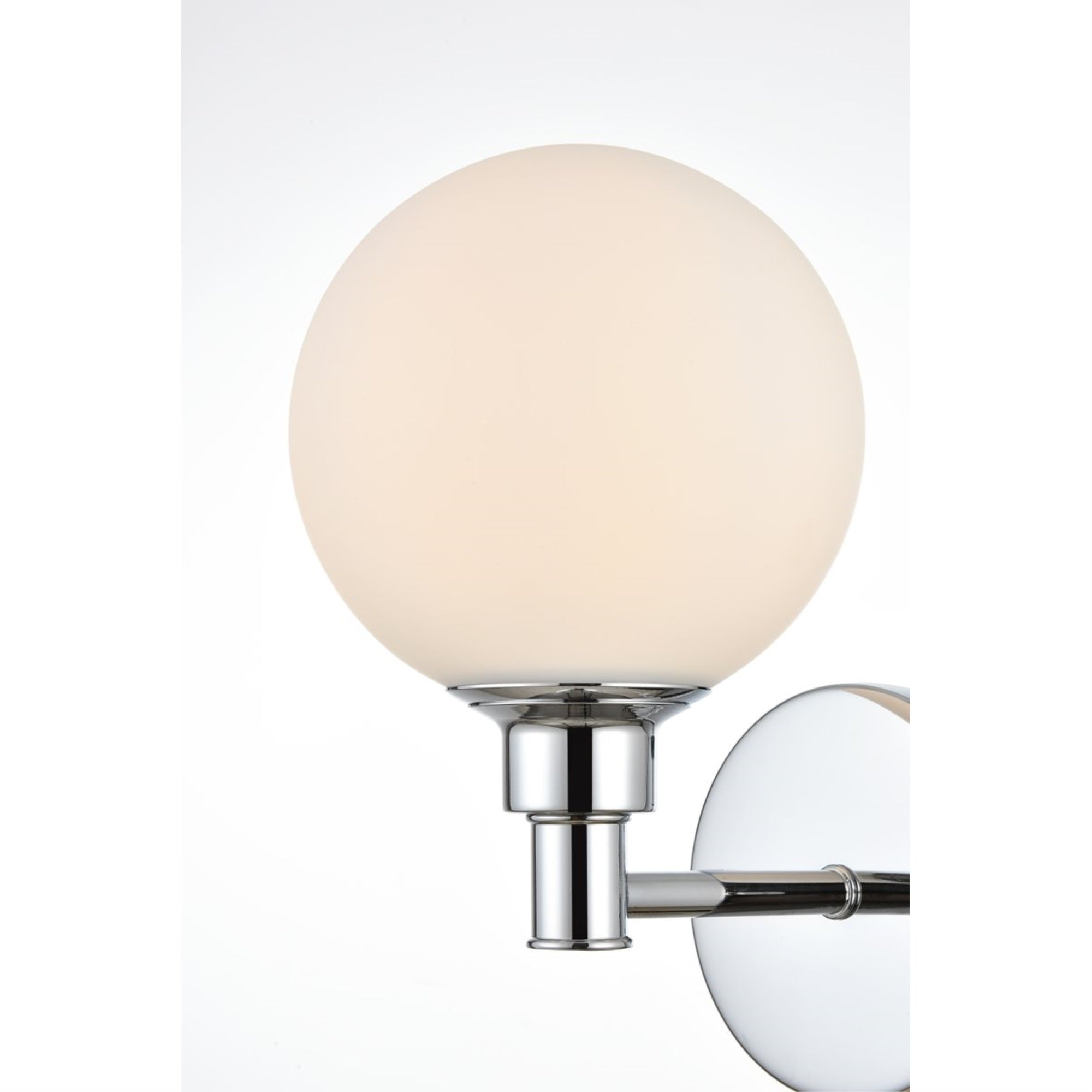 Living District Cordelia 1-Light Bath Sconce, Iron/Glass, Chrome Finish, Model LD7317W6CH