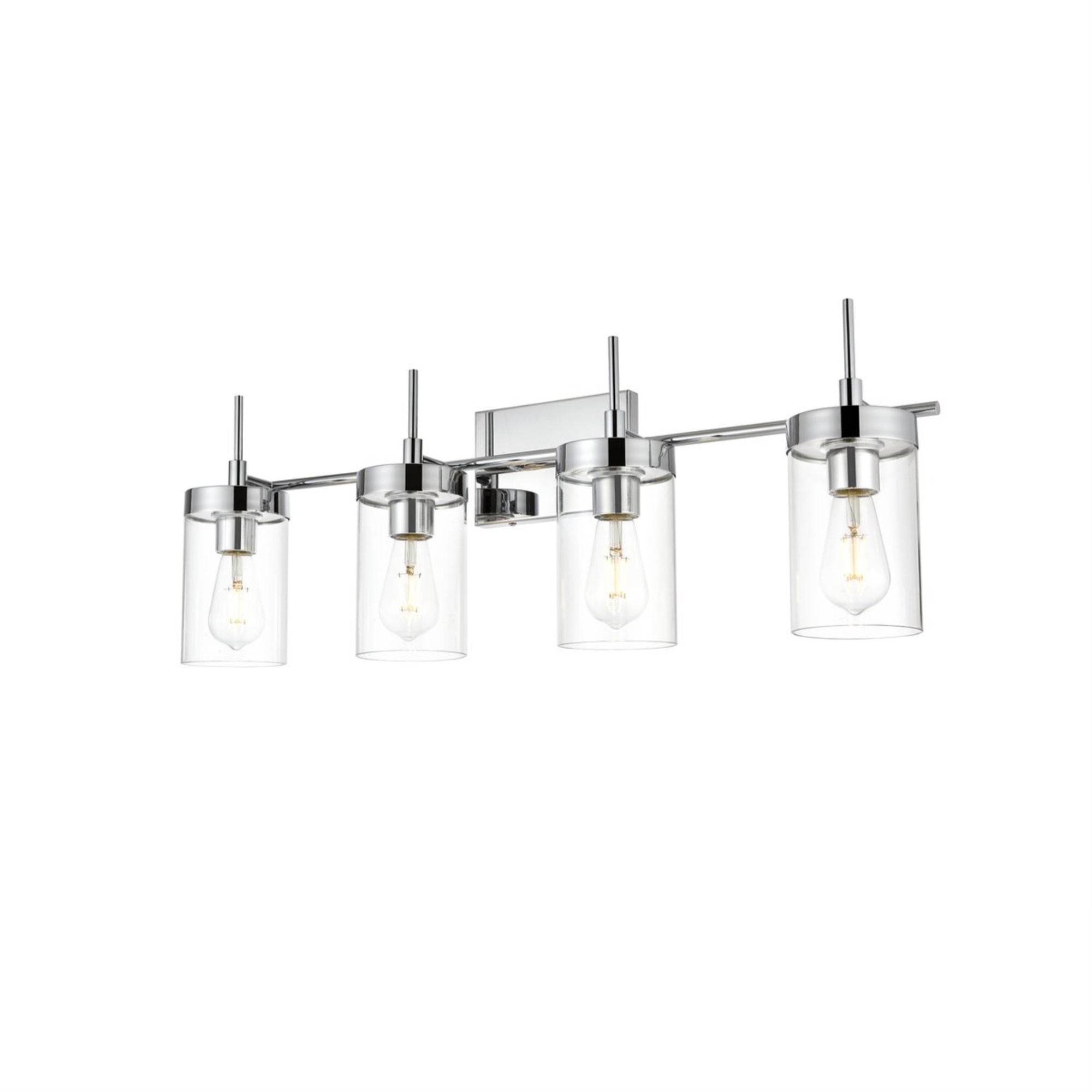 Benny 4 light Chrome and Clear Bath Sconce