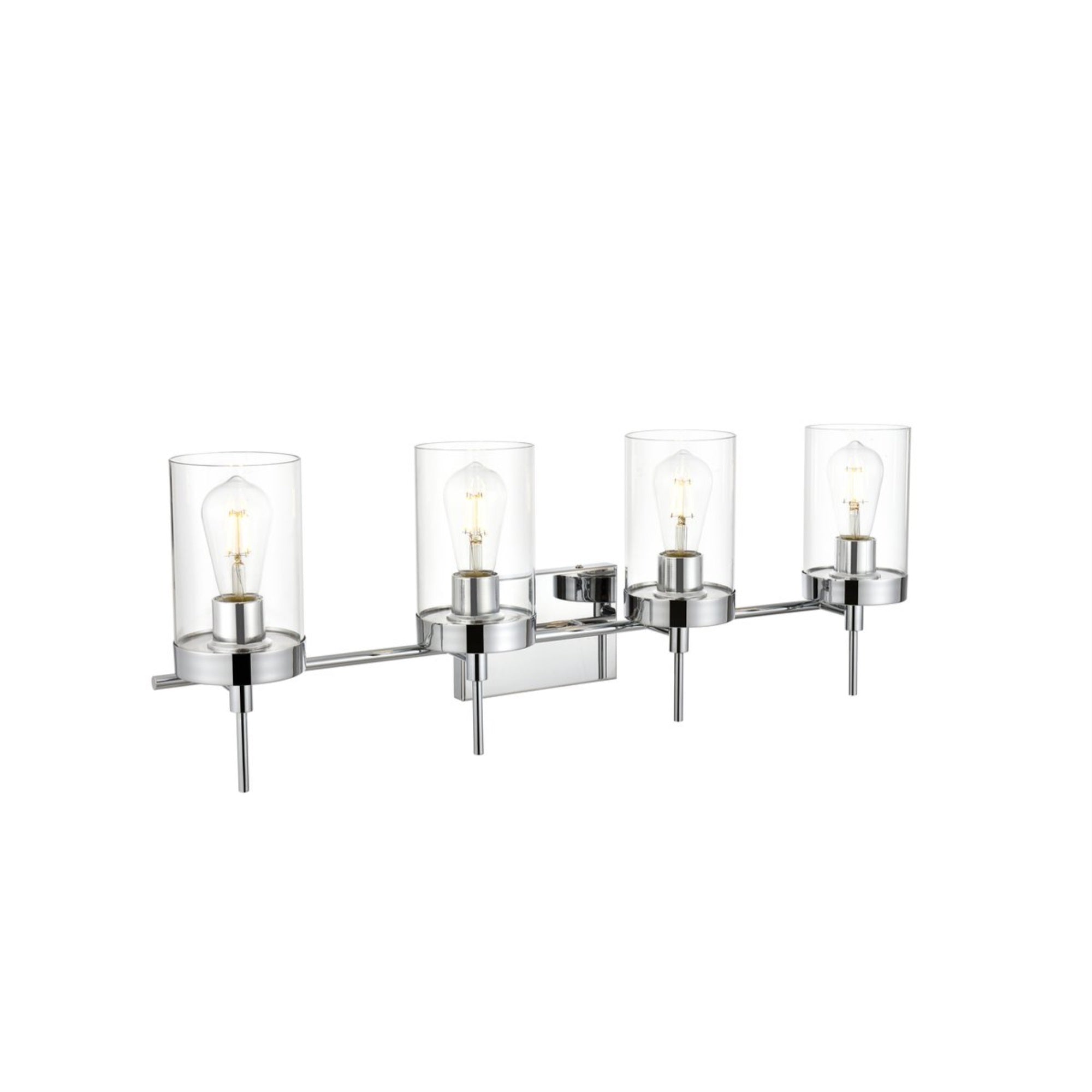 Benny 4 light Chrome and Clear Bath Sconce