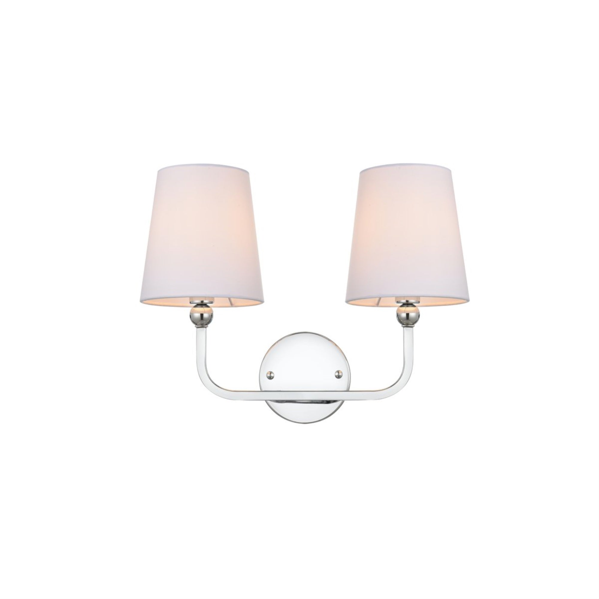 Colson 2 light Chrome and Clear Bath Sconce